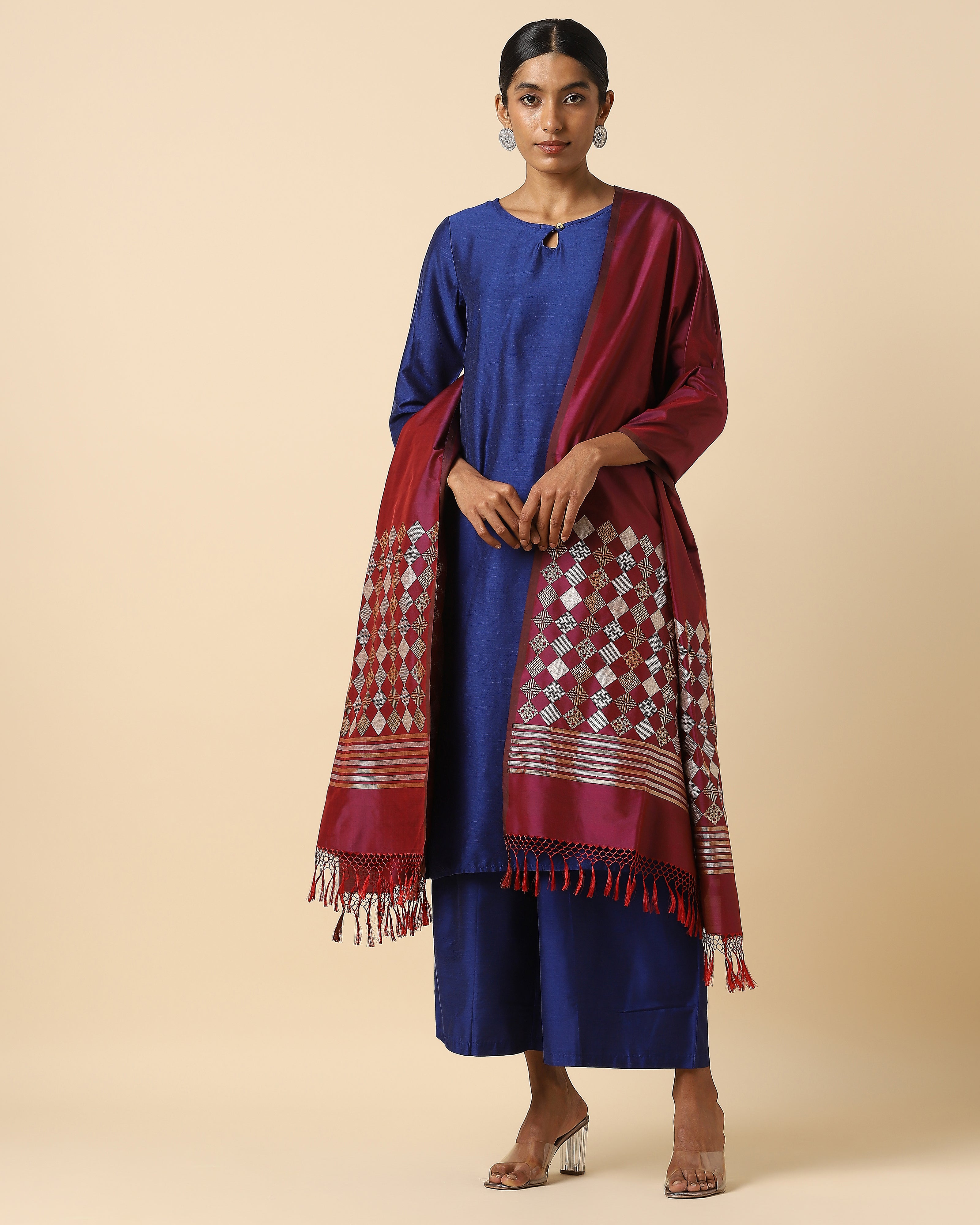 Orku Banarasi Kadwa Silk Dupatta