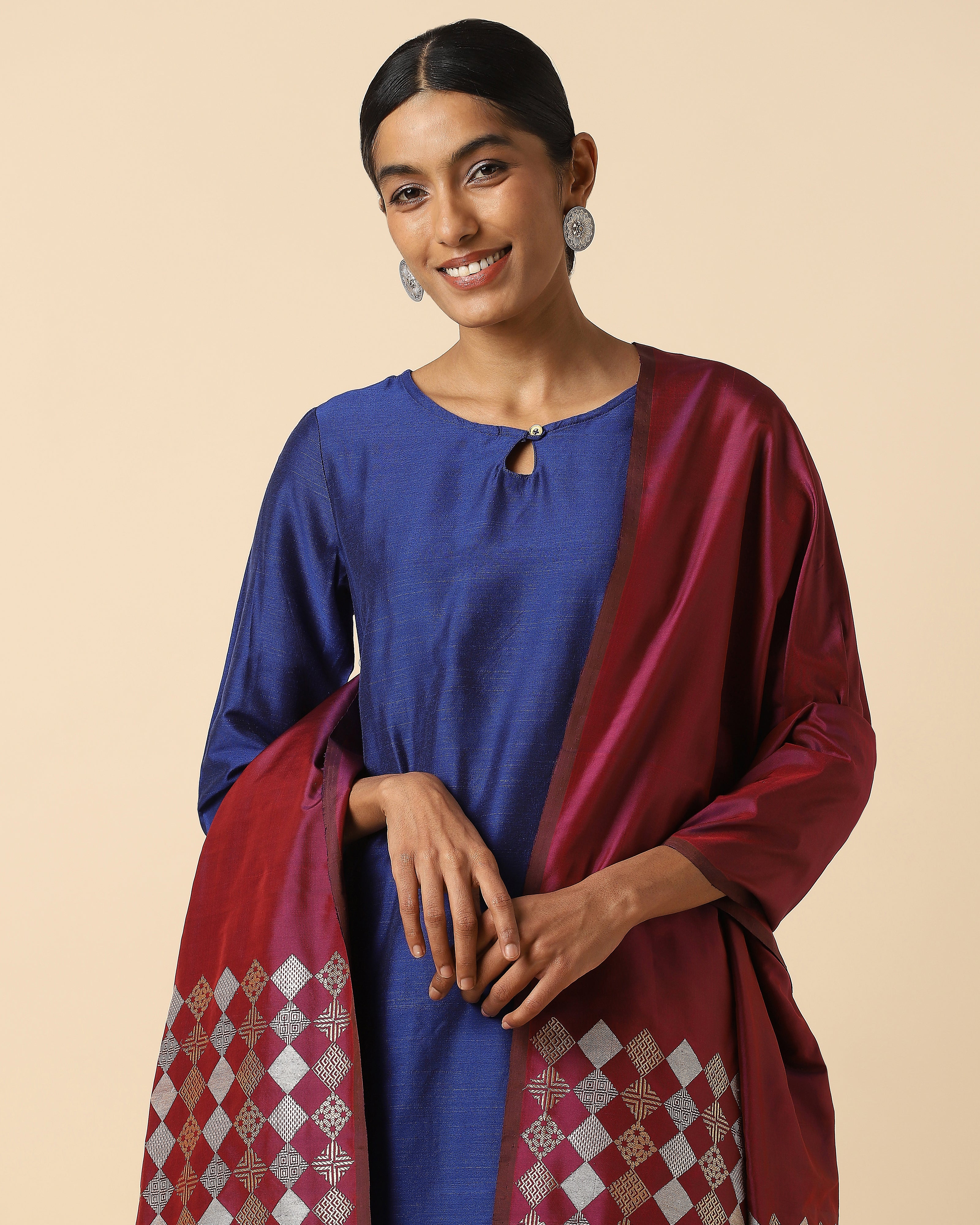 Orku Banarasi Kadwa Silk Dupatta