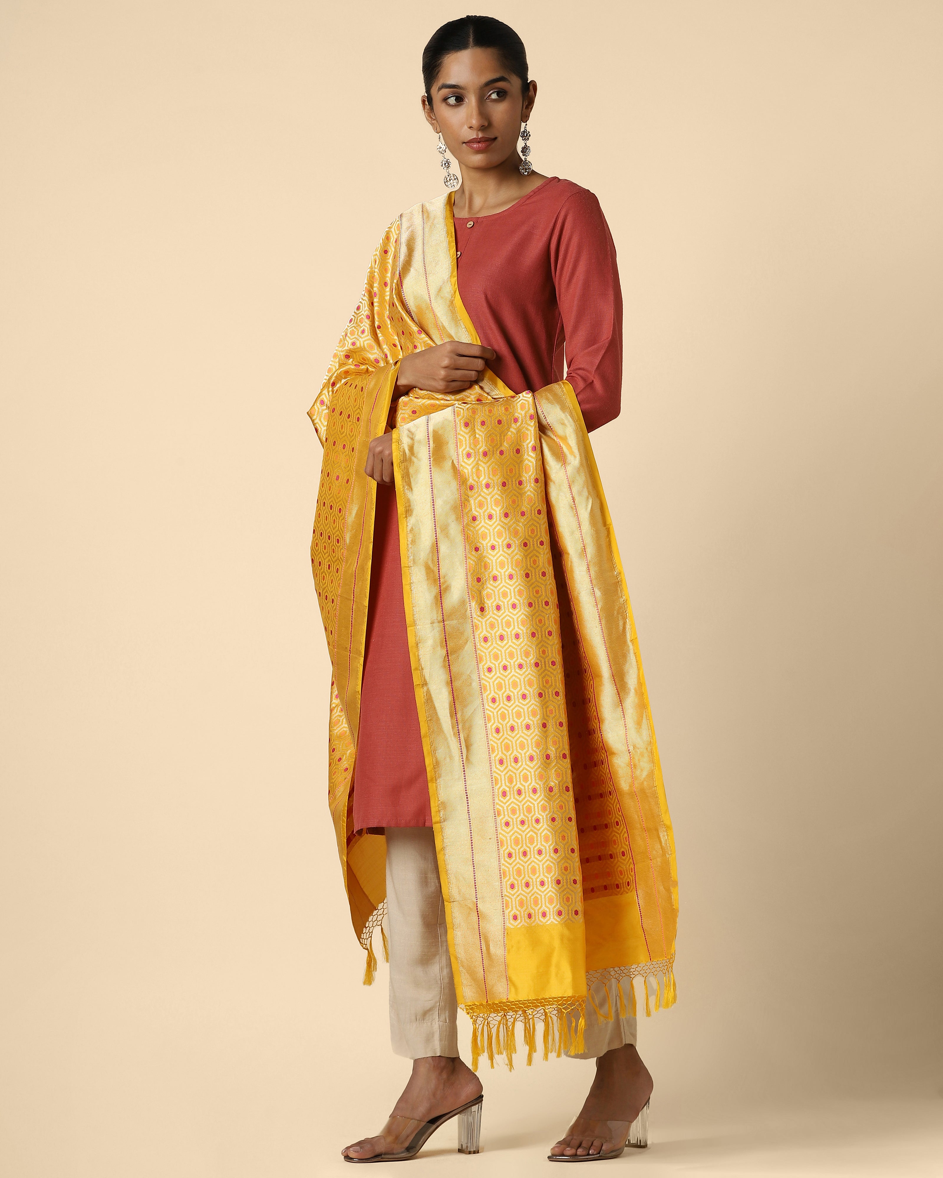 Avnish Banarasi Tanchoi Silk Dupatta