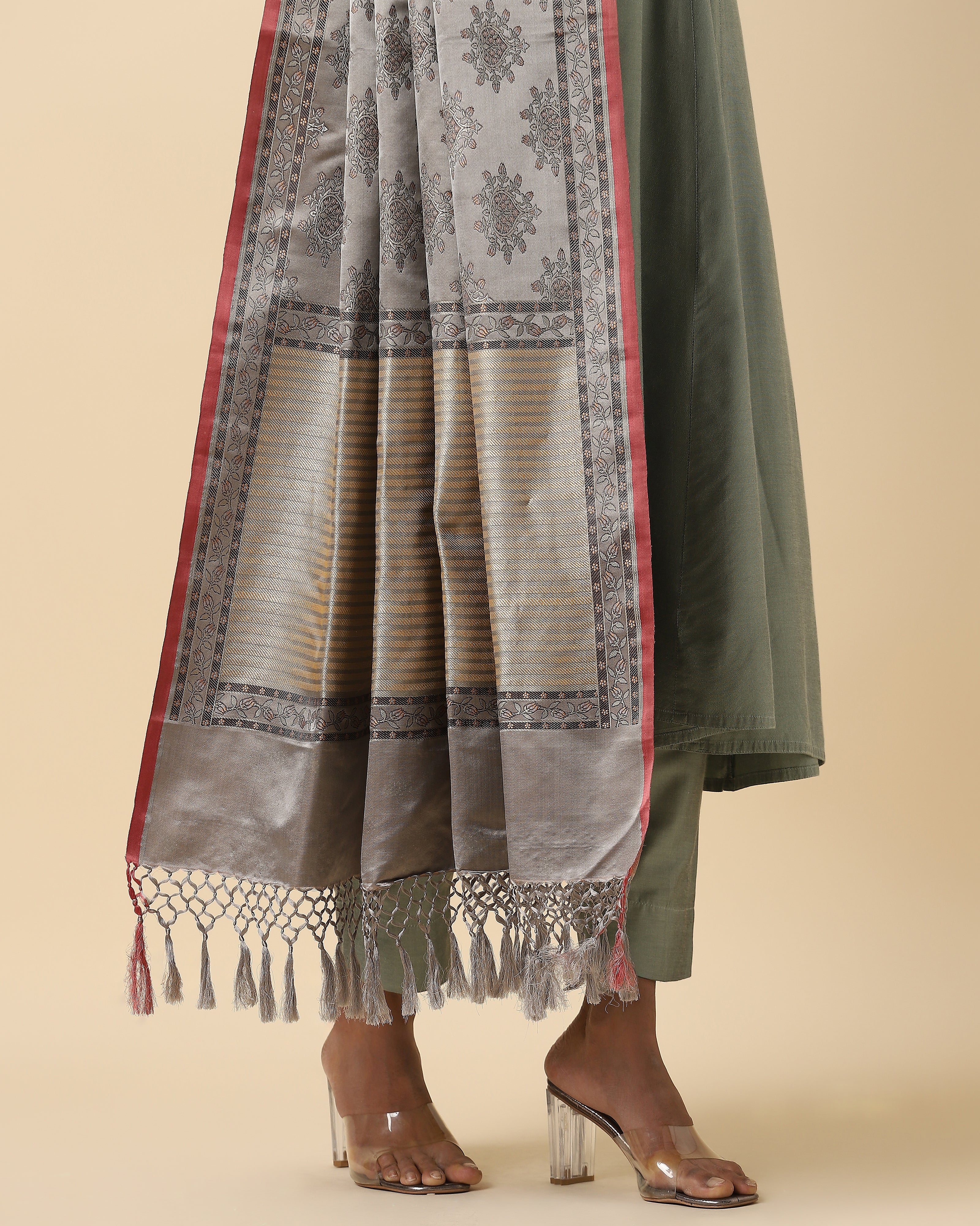 Prisha Banarasi Tanchoi Silk Dupatta