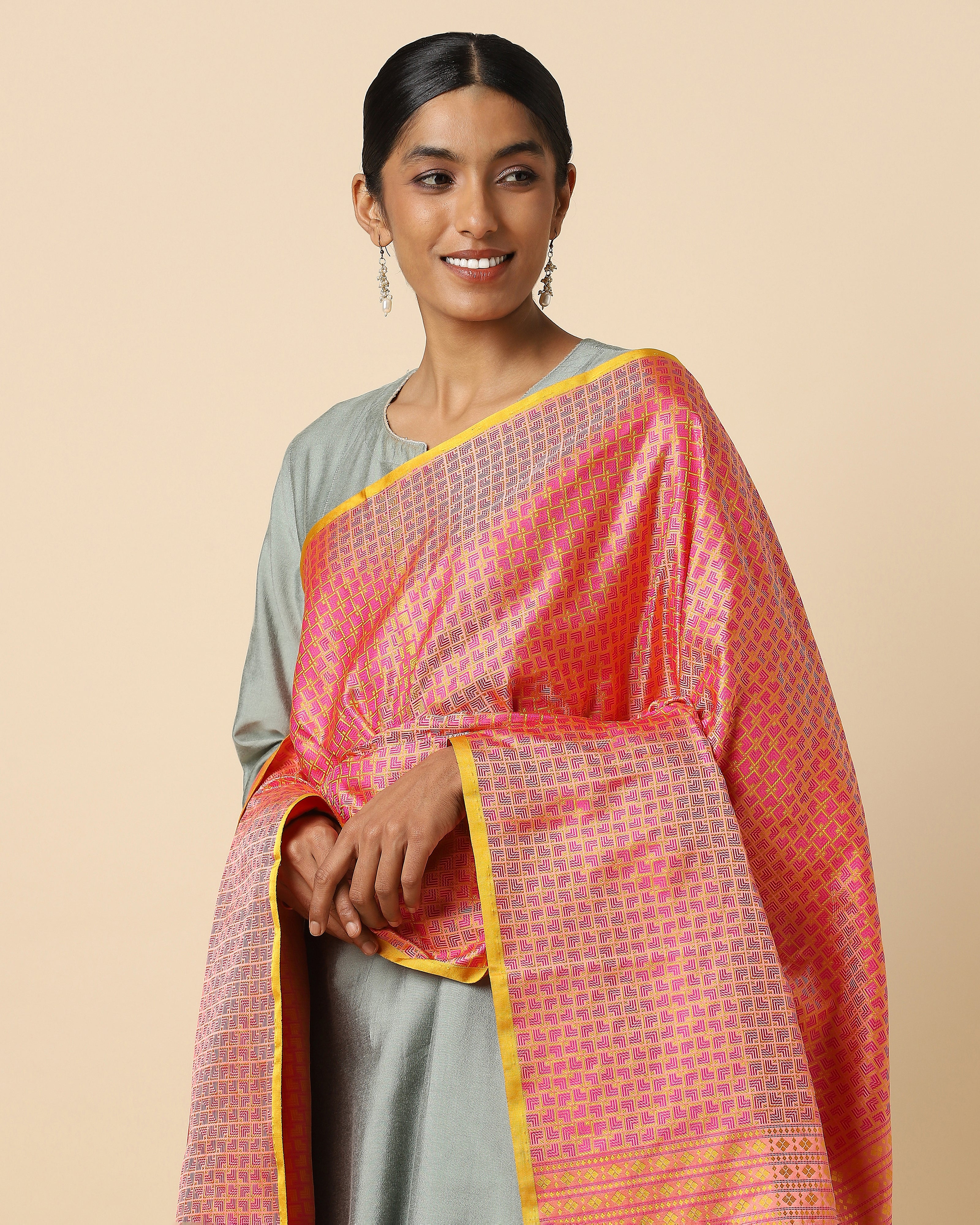 Marala Banarasi Tanchoi Silk Dupatta