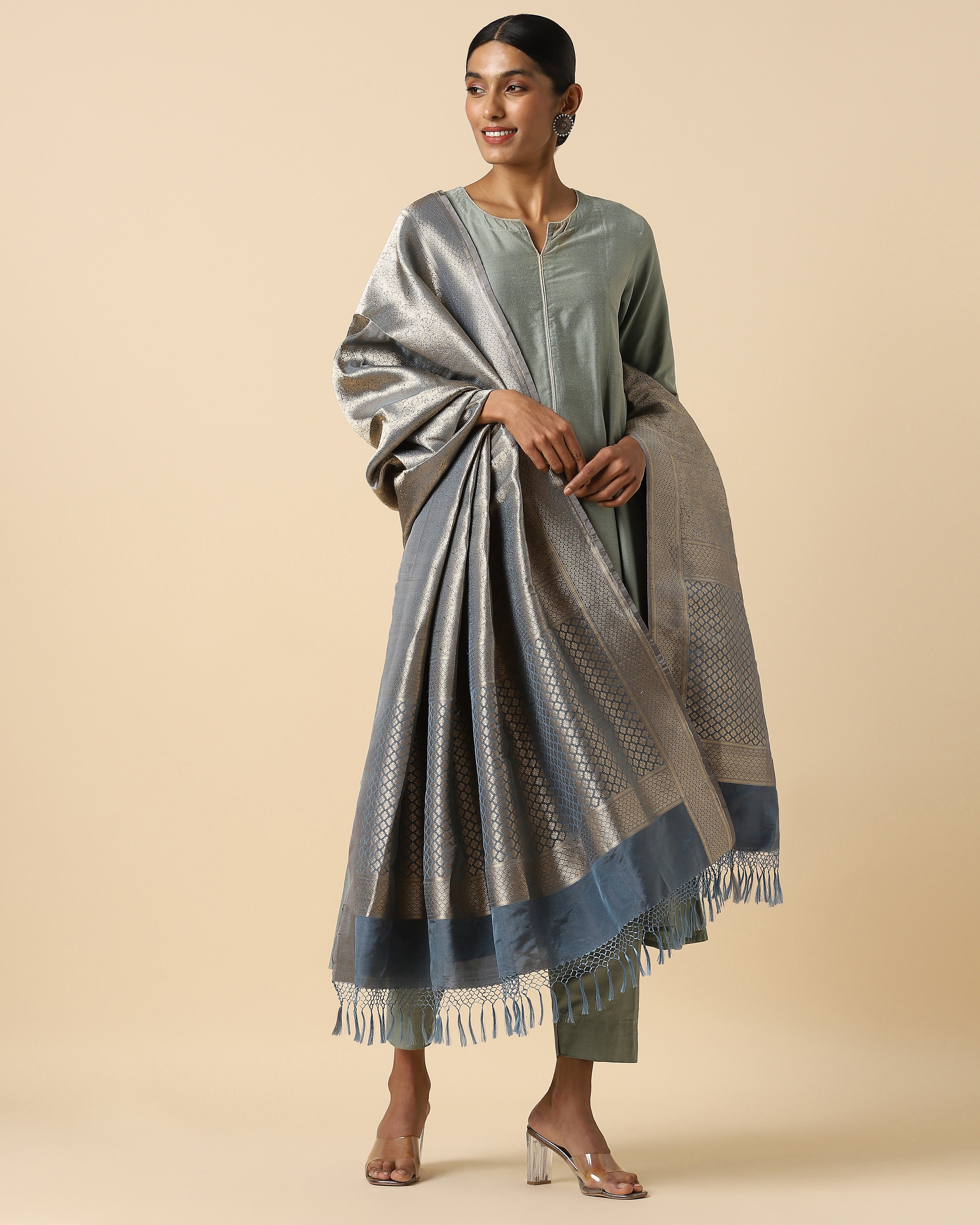 Fahari Banarasi Fekwa Silk Dupatta