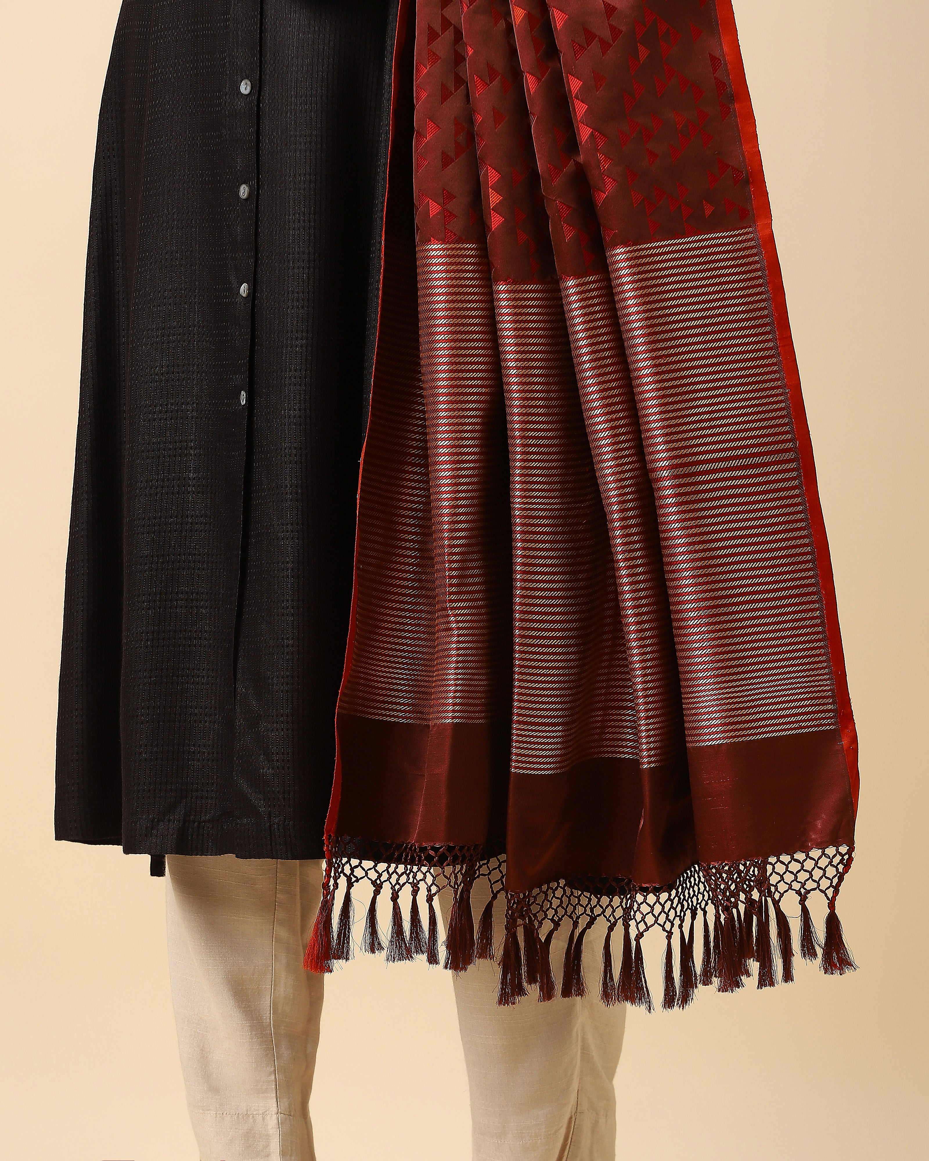 Kairah Banarasi Tanchoi Silk Dupatta