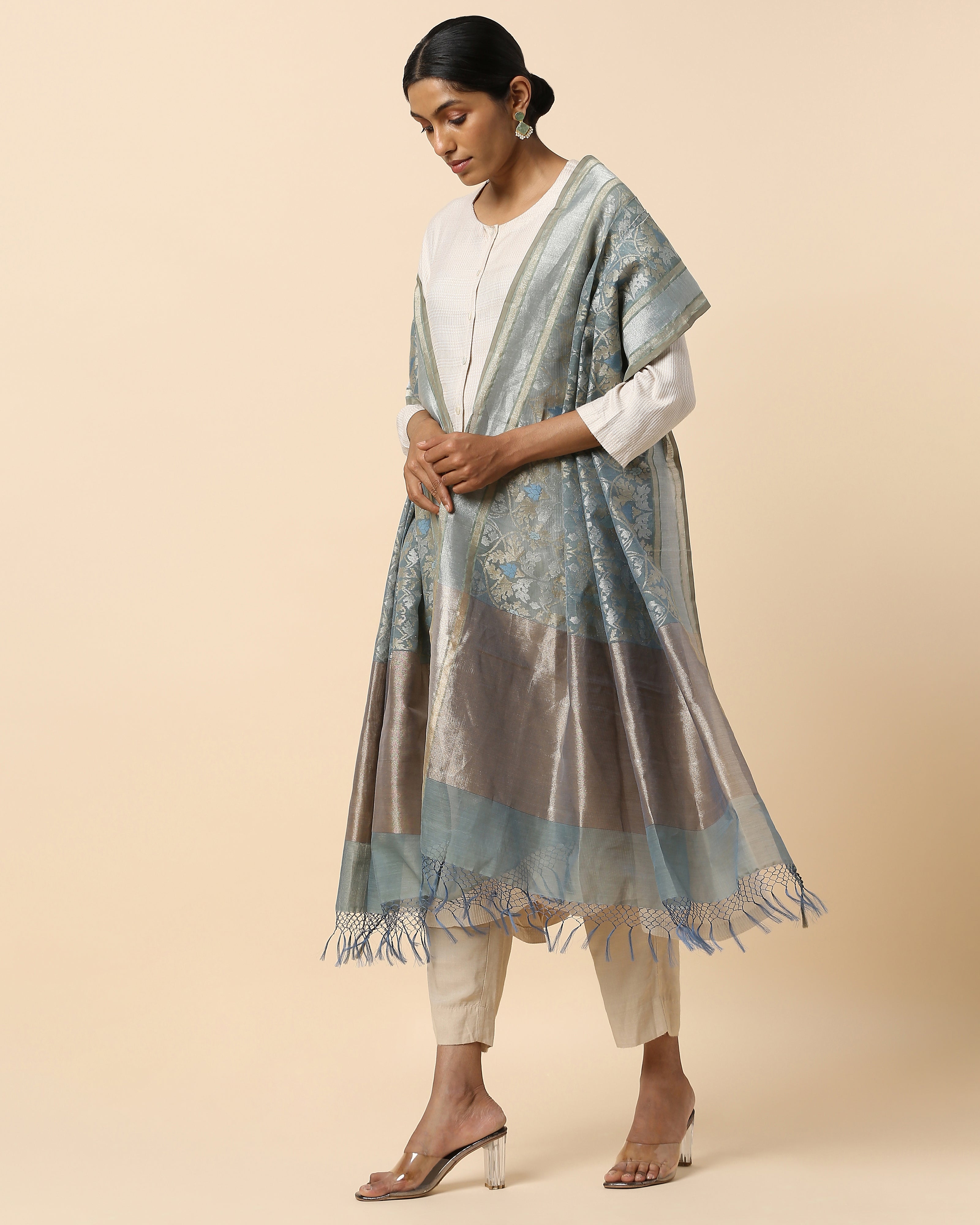 Kalpana Banarasi Jamdani Silk Cotton Dupatta