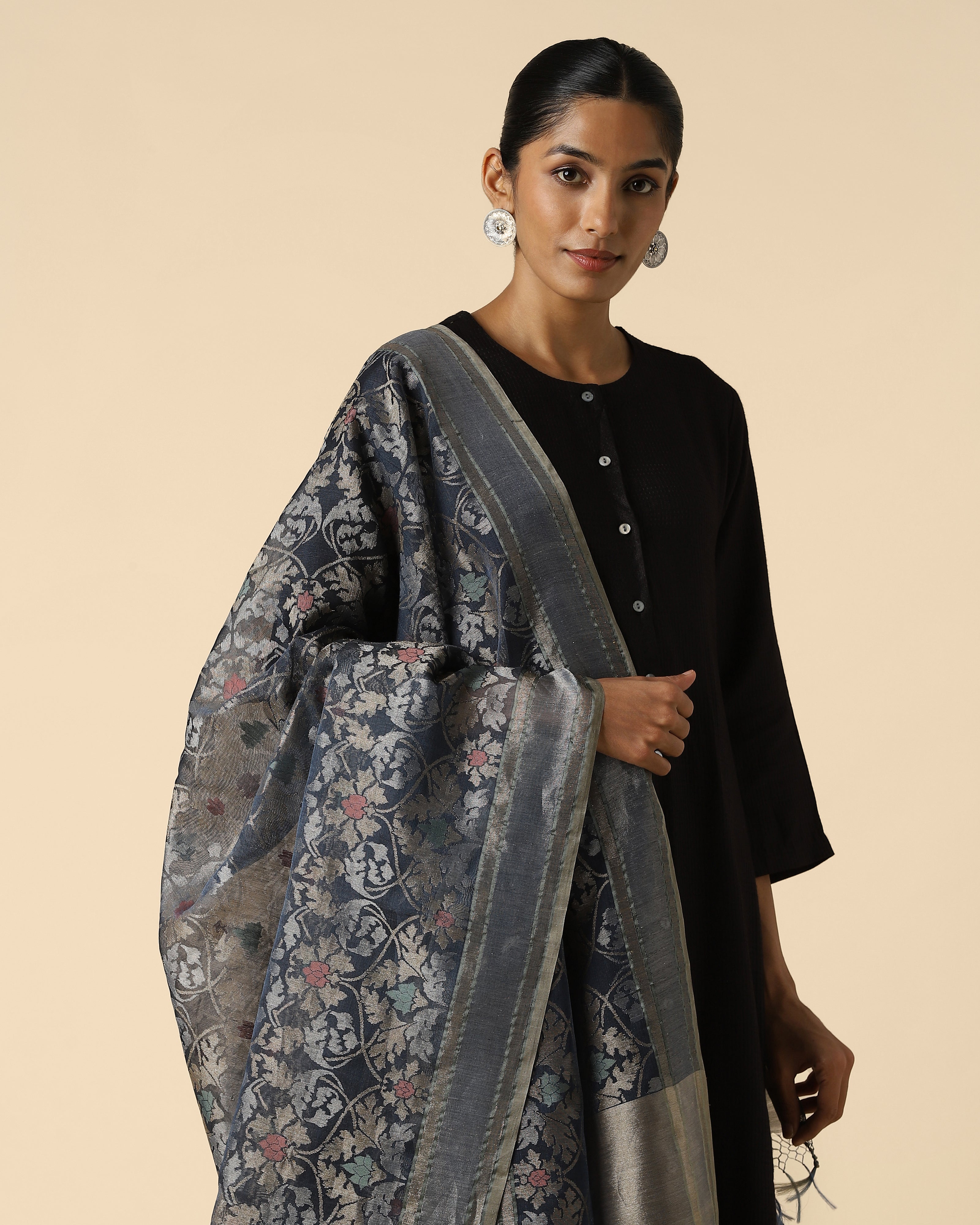 Kalpana Banarasi Jamdani Silk Cotton Dupatta