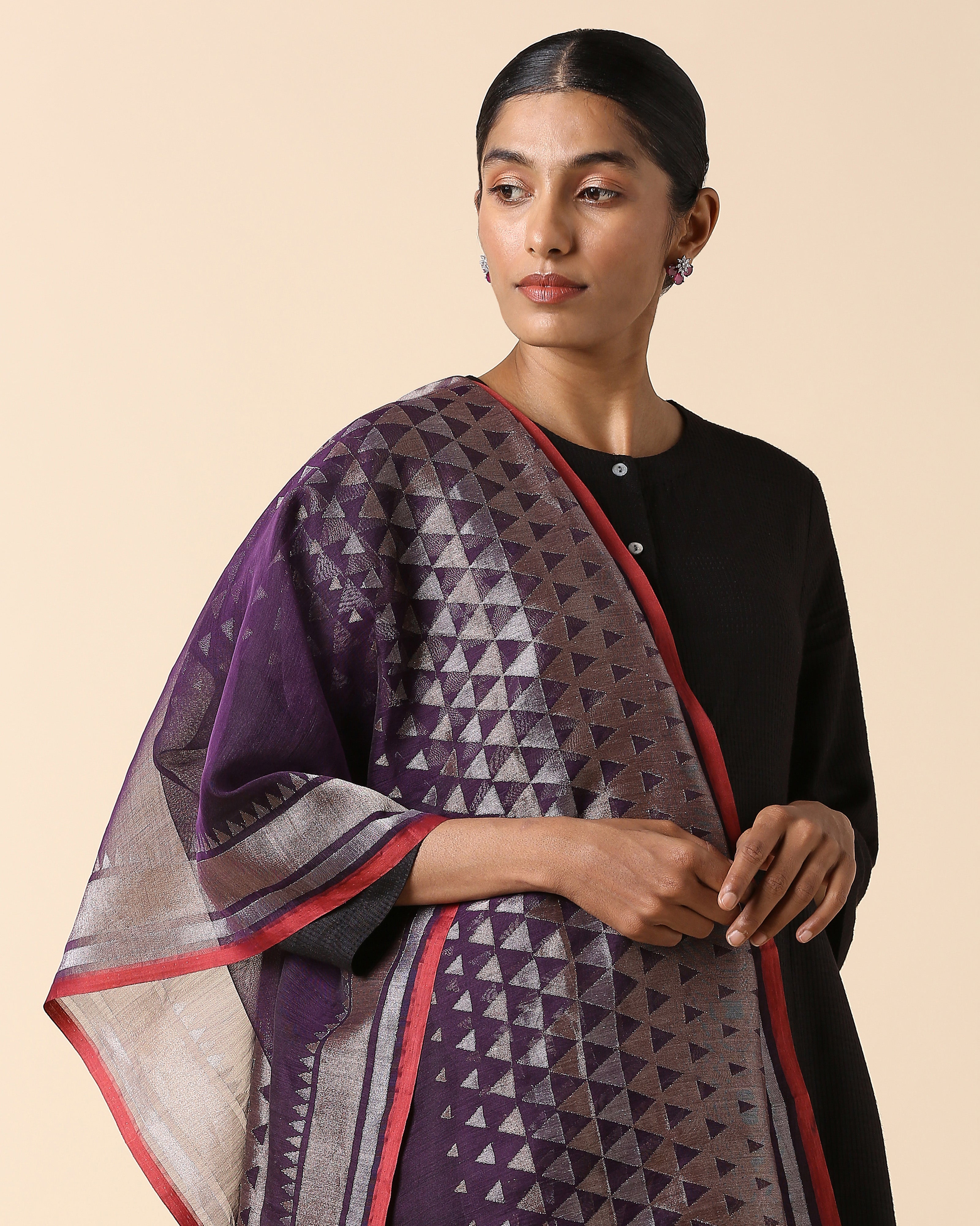 Kamda Banarasi Jamdani Silk Cotton Dupatta