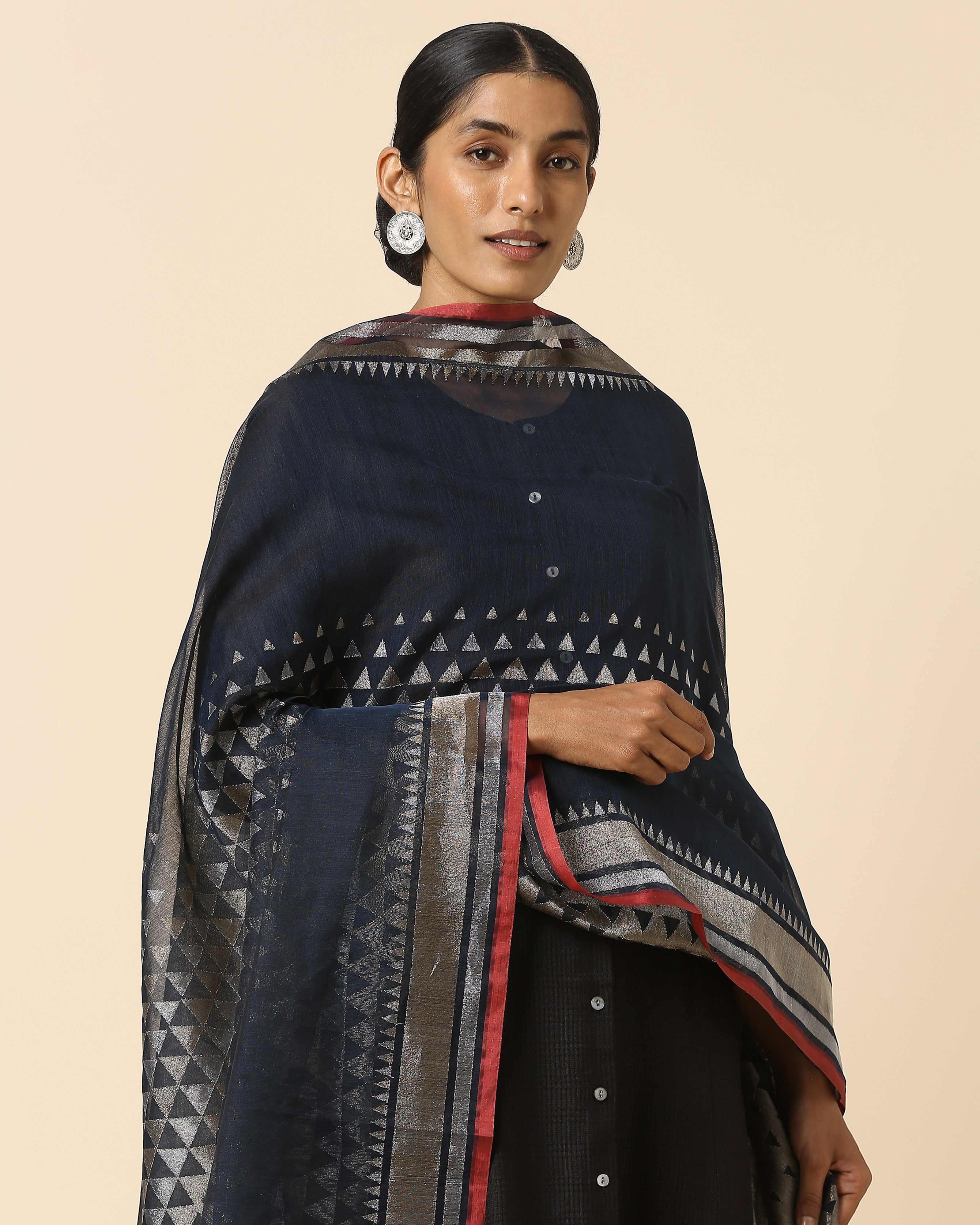 Kamda Banarasi Jamdani Silk Cotton Dupatta