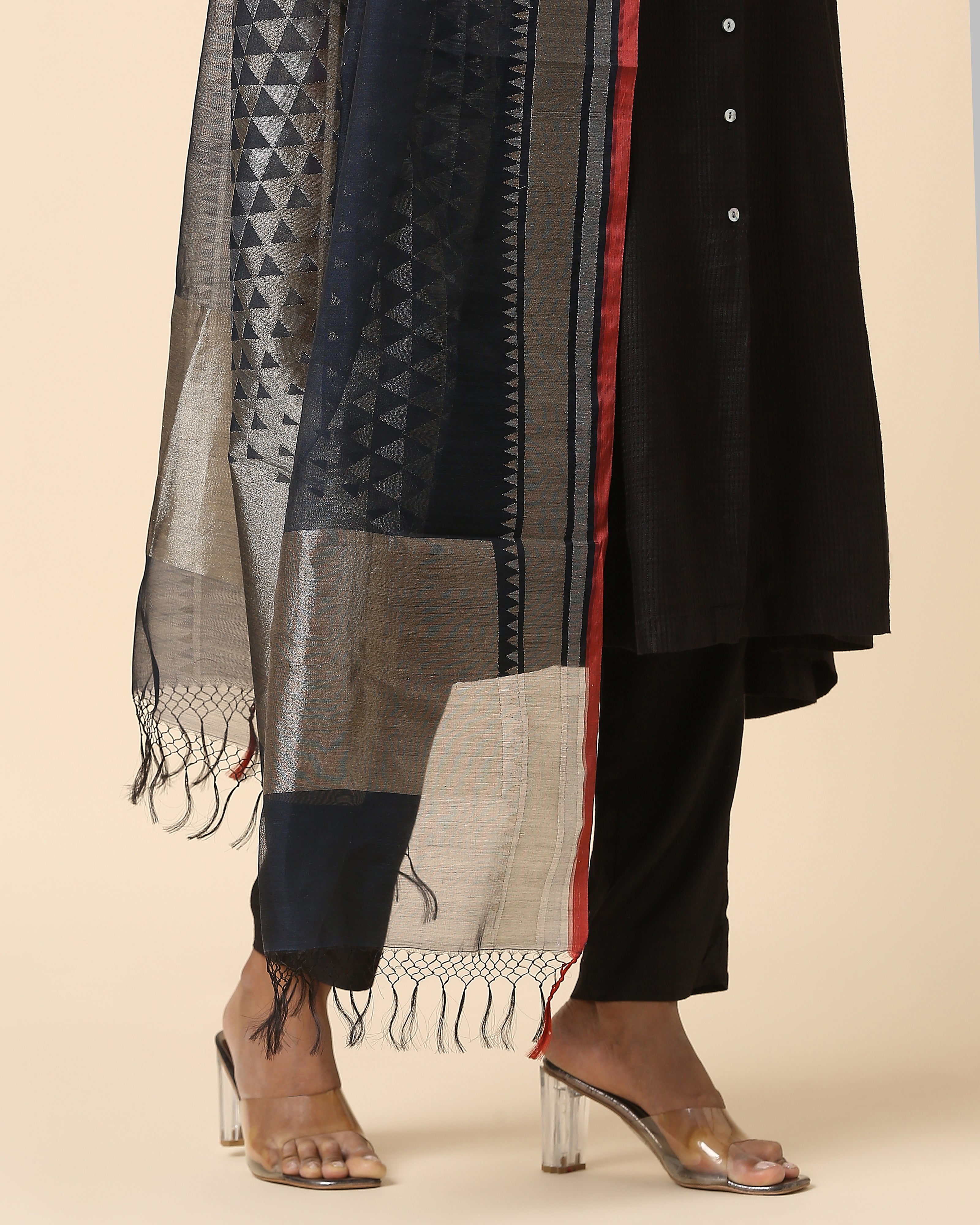 Kamda Banarasi Jamdani Silk Cotton Dupatta