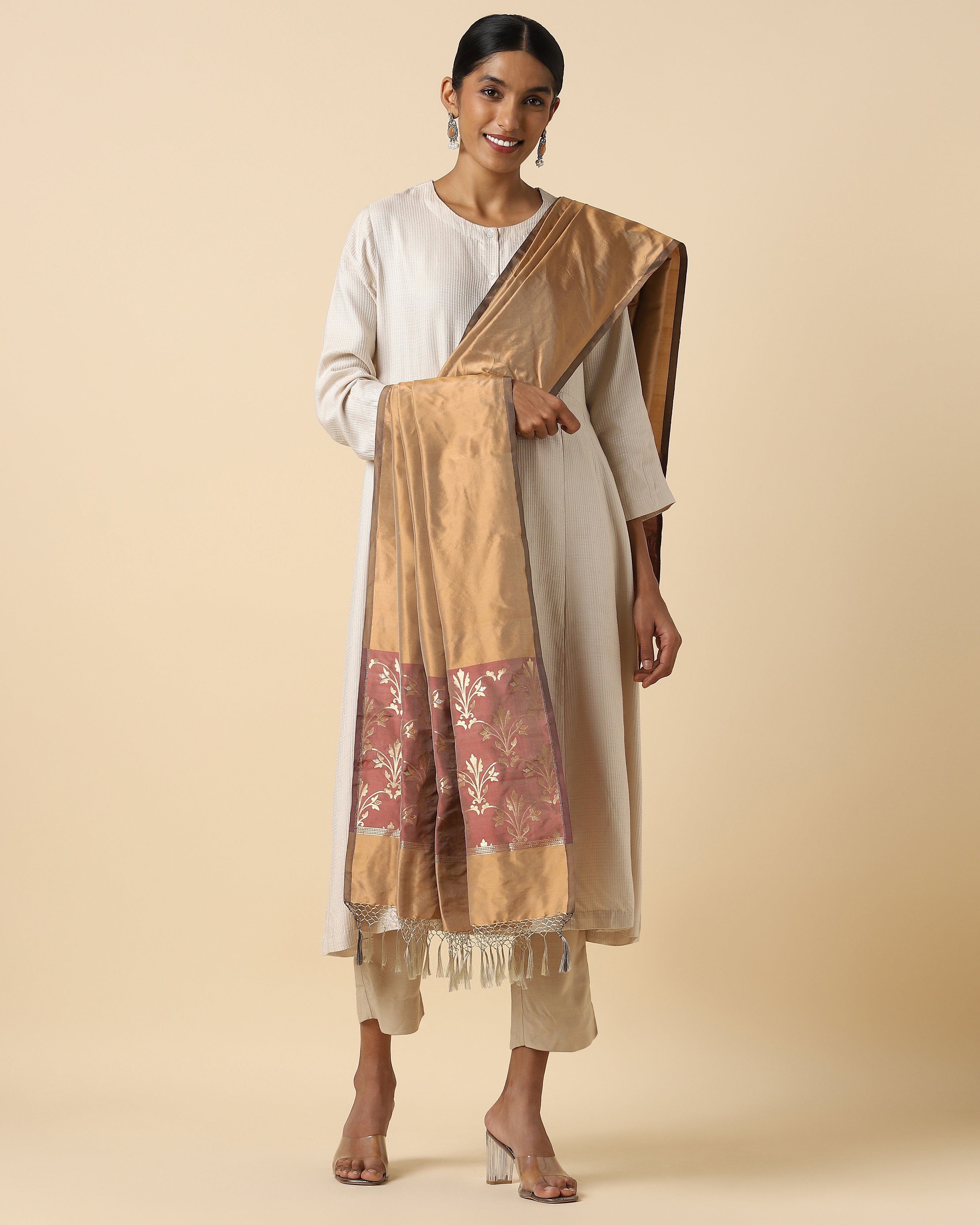 Yashna Banarasi Cutwork Silk Dupatta