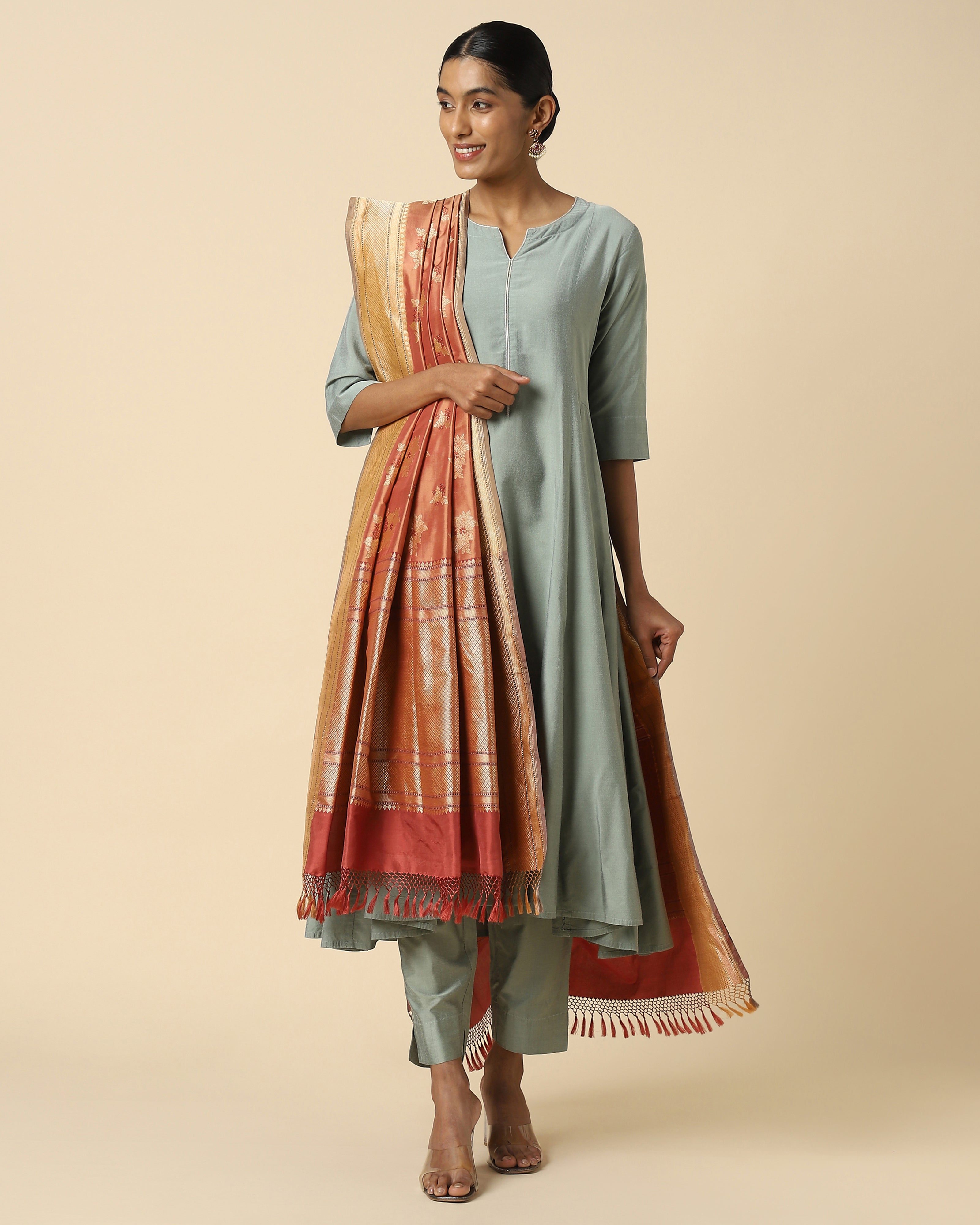 Amar Banarasi Kadwa Silk Dupatta