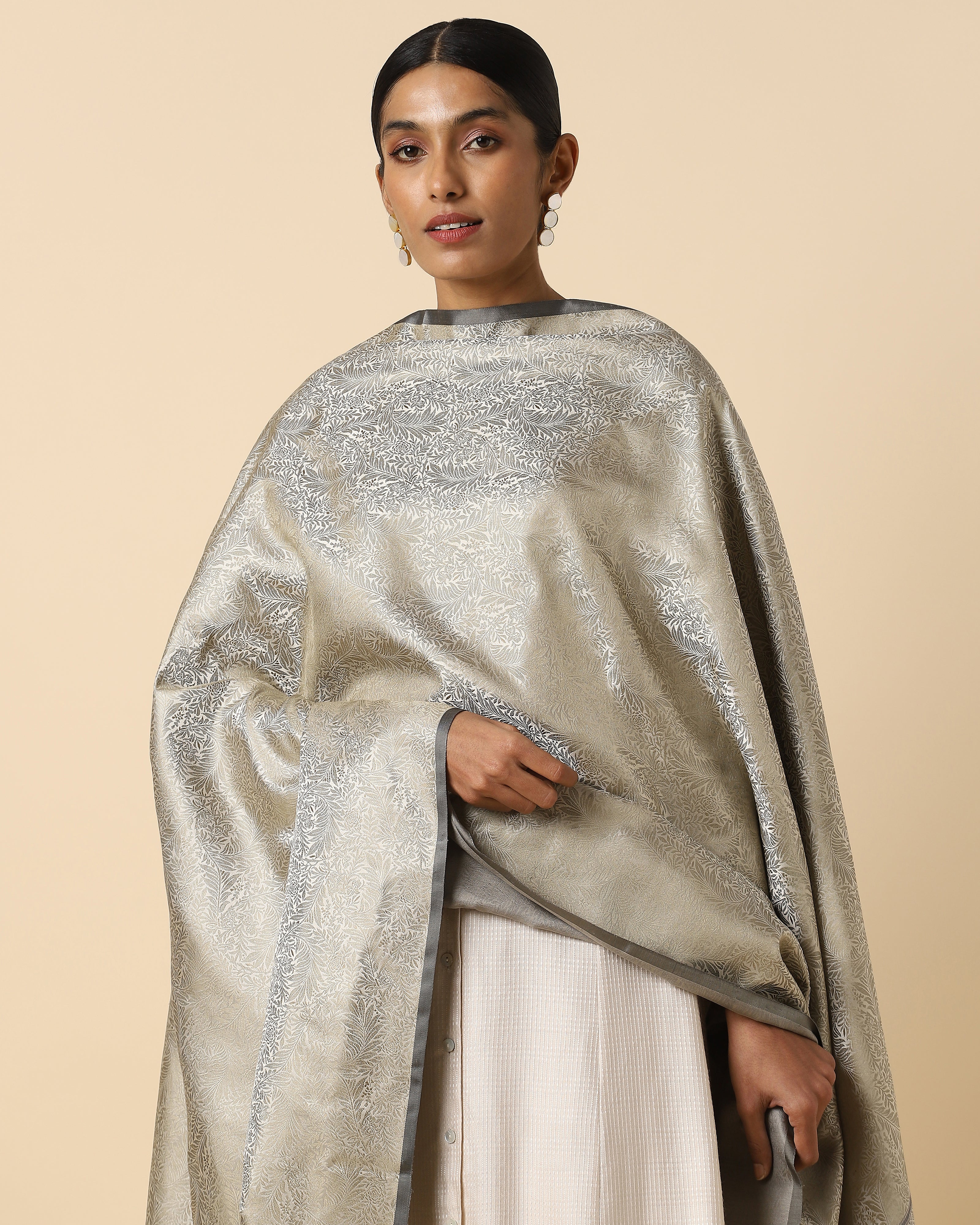 Aarani Banarasi Tanchoi Silk Dupatta