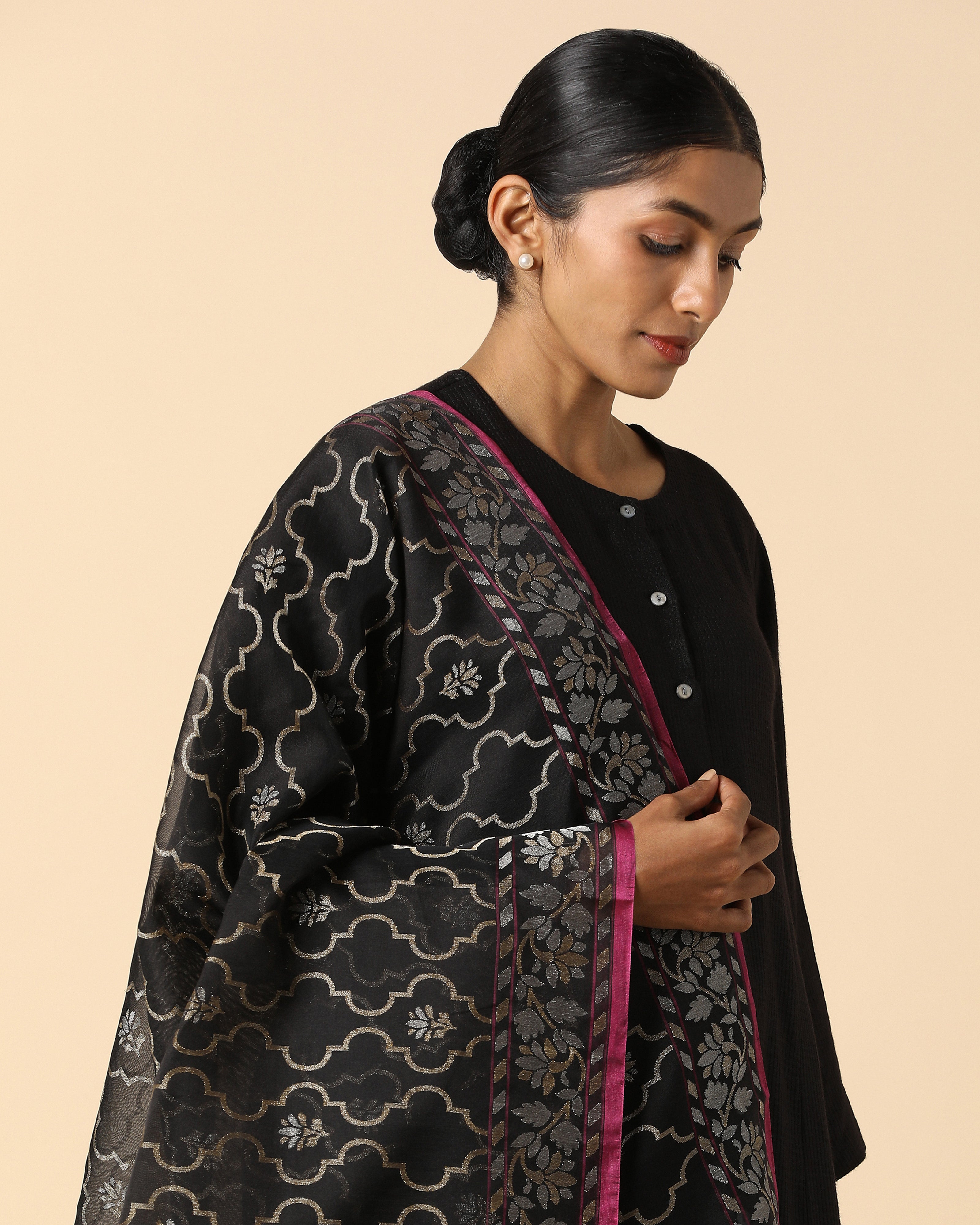 Afsa Banarasi Jamdani Silk Cotton Dupatta