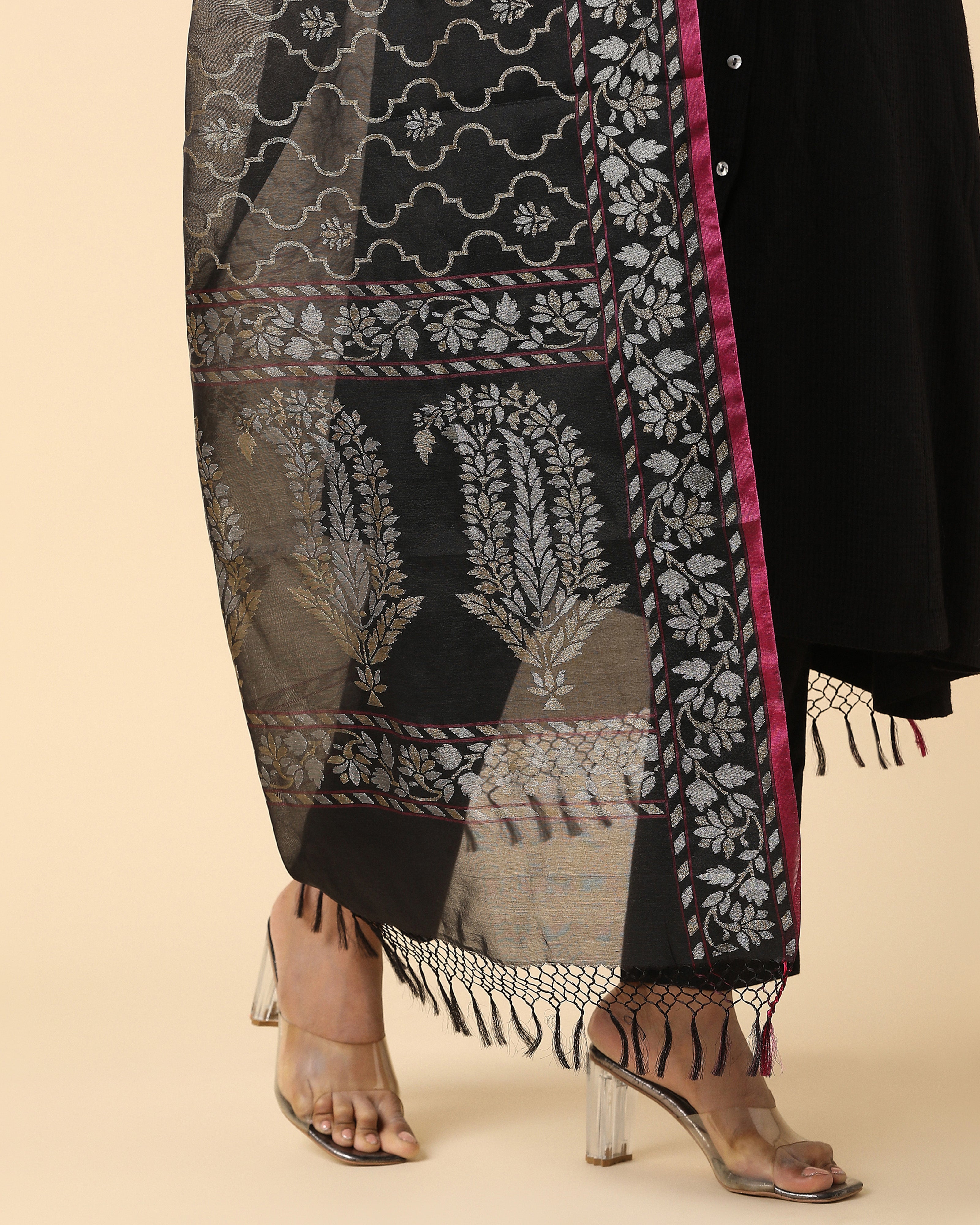 Afsa Banarasi Jamdani Silk Cotton Dupatta