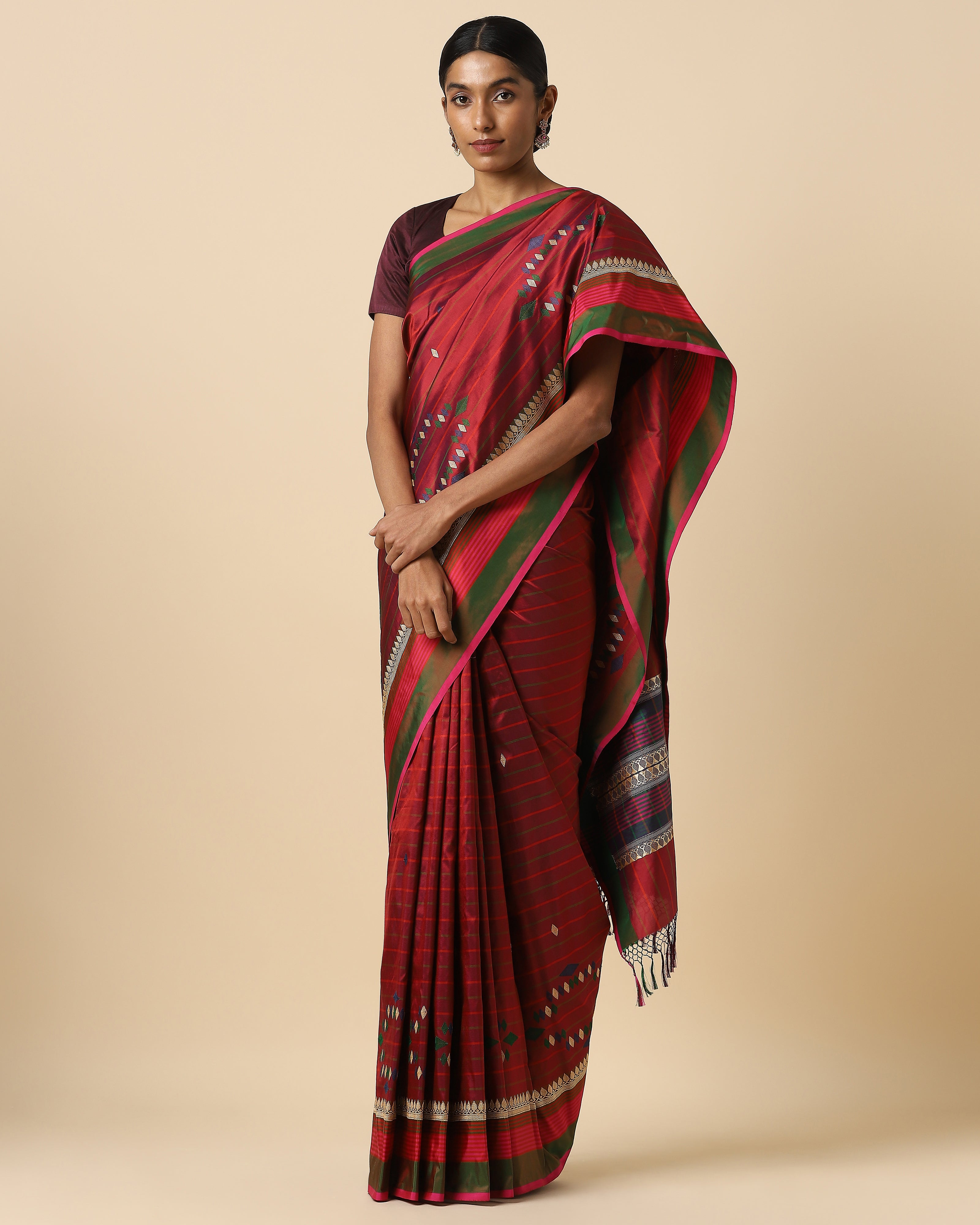 Vallabhi Banarasi Kadwa Silk Saree