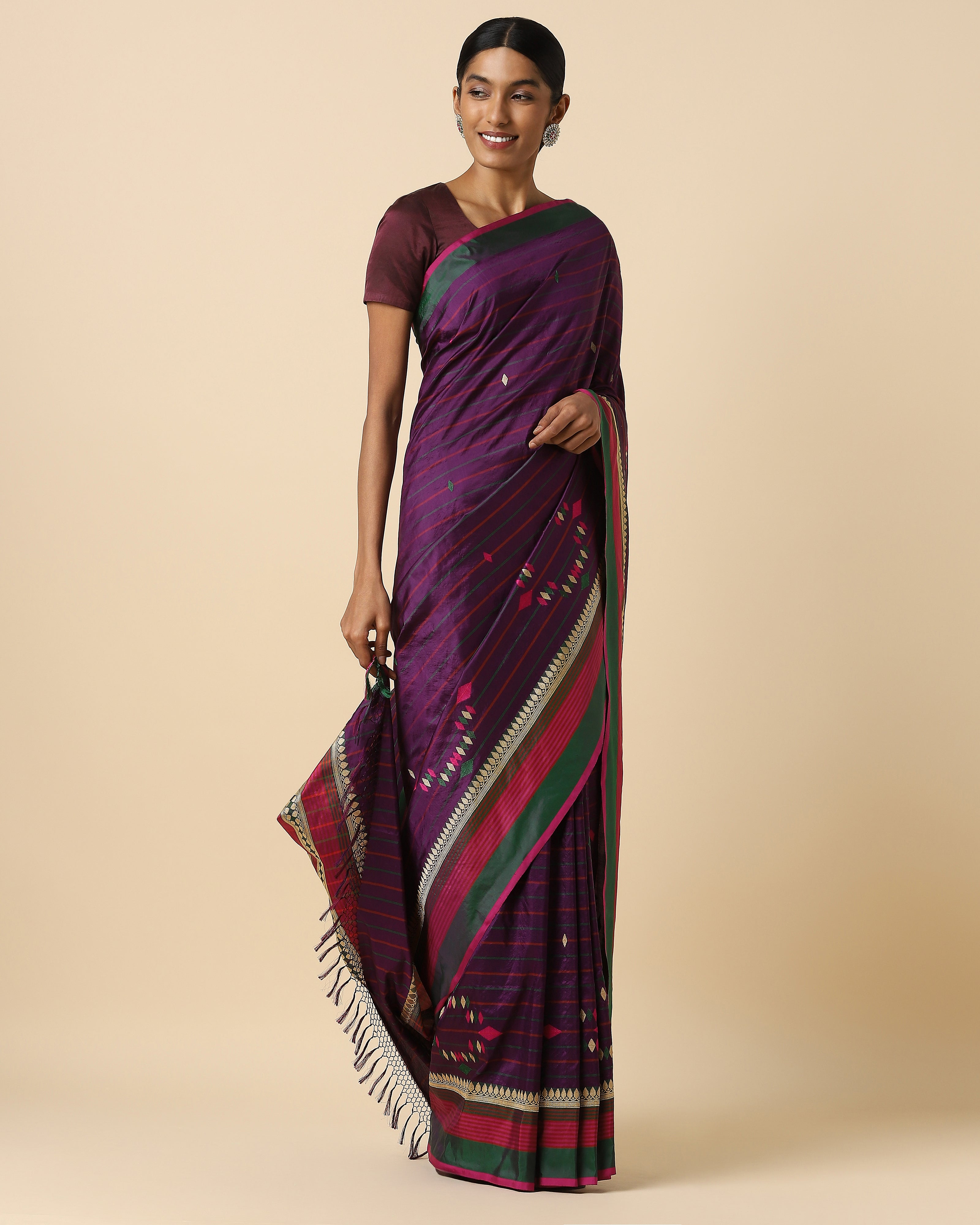 Vallabhi Banarasi Kadwa Silk Saree