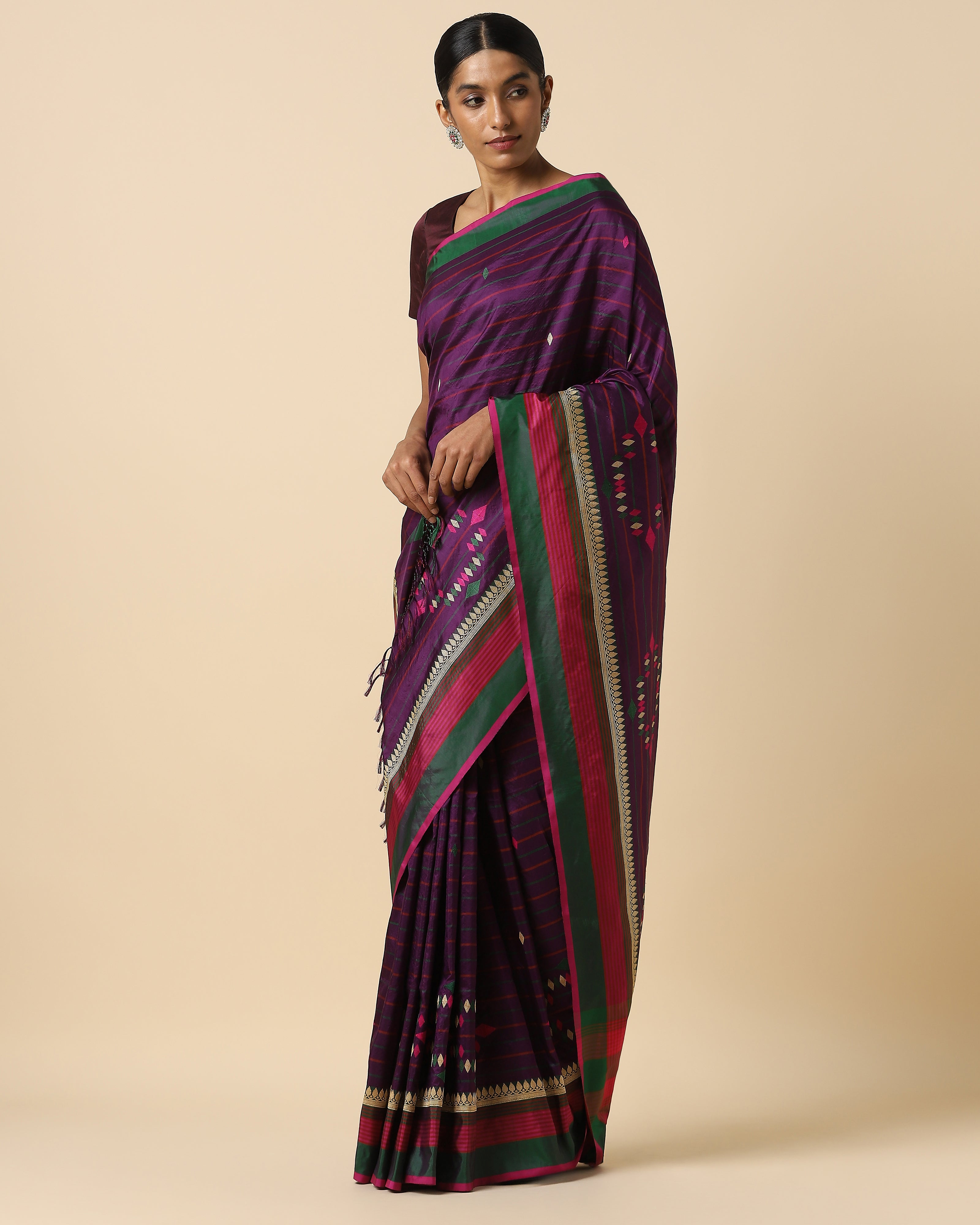 Vallabhi Banarasi Kadwa Silk Saree