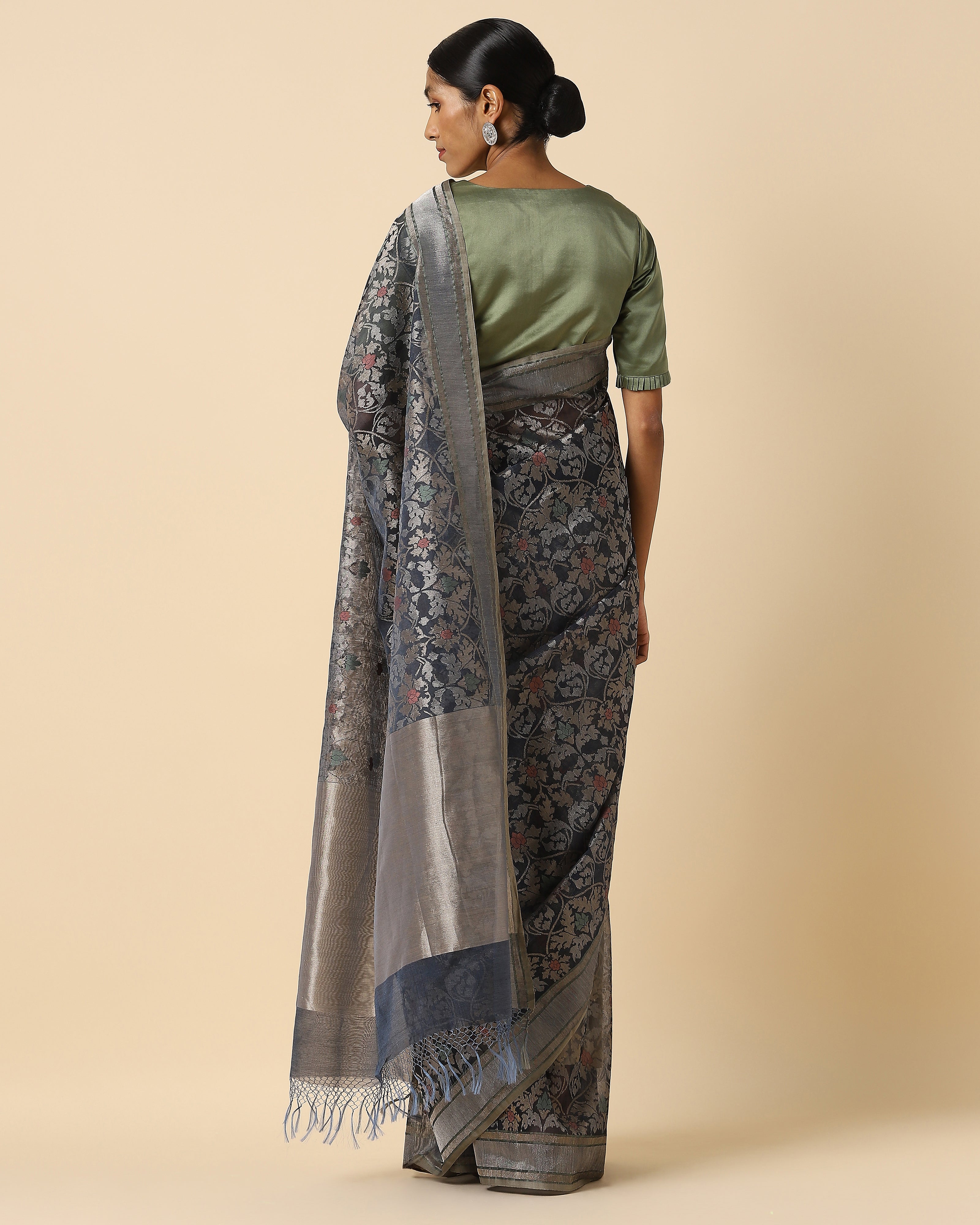 Kalpana Banarasi Jamdani Silk Cotton Saree