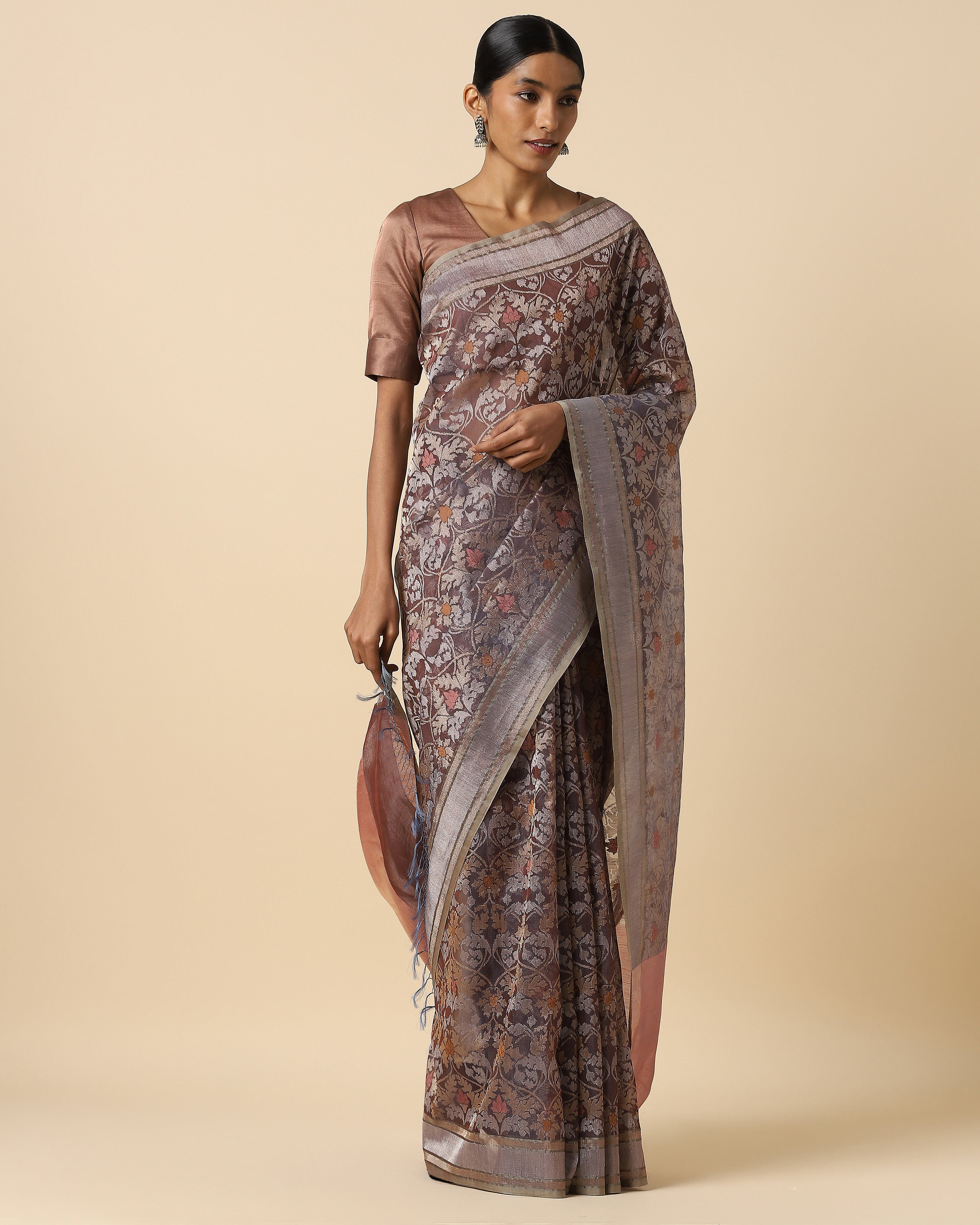 Kalpana Banarasi Jamdani Silk Cotton Saree