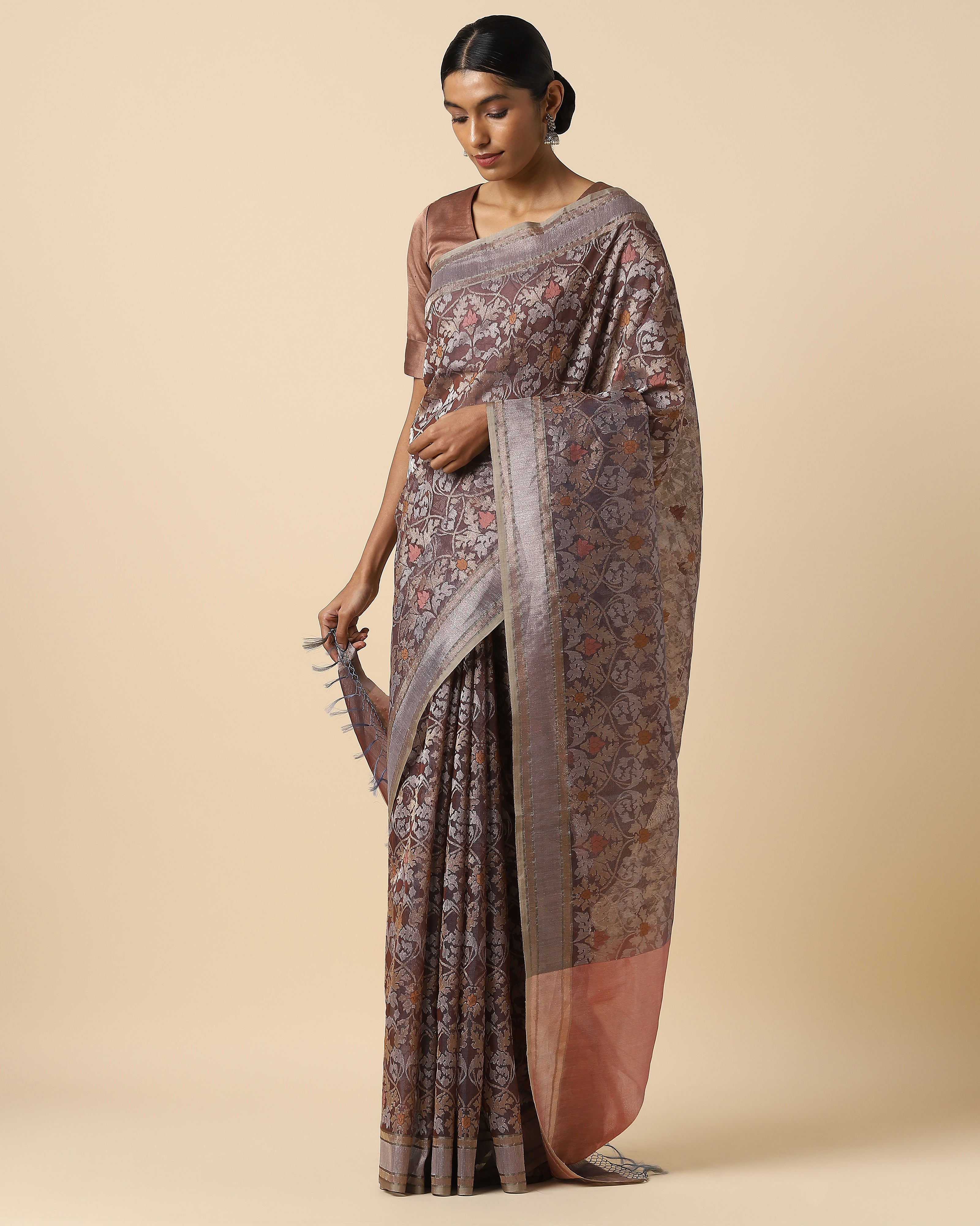 Kalpana Banarasi Jamdani Silk Cotton Saree