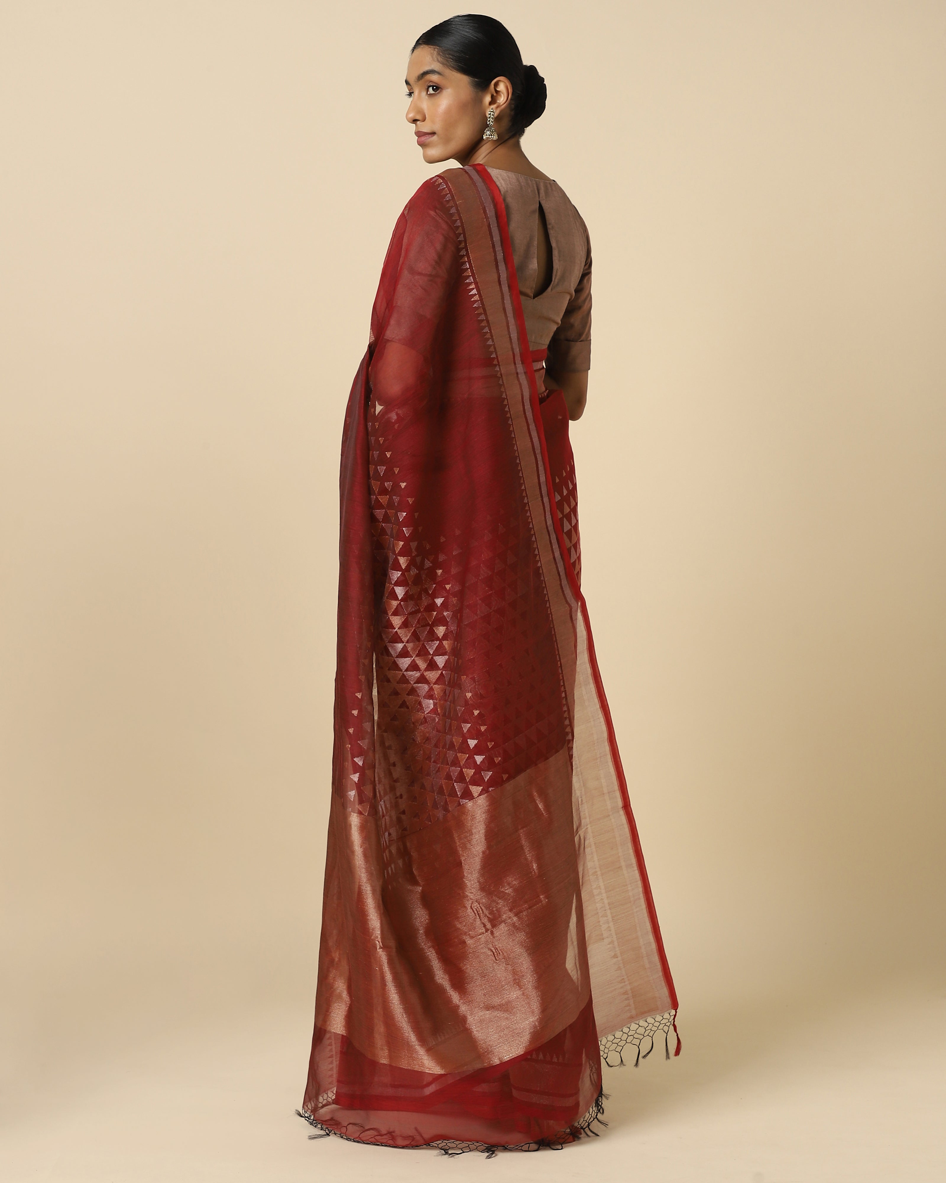 Kamda Banarasi Jamdani Silk Cotton Saree