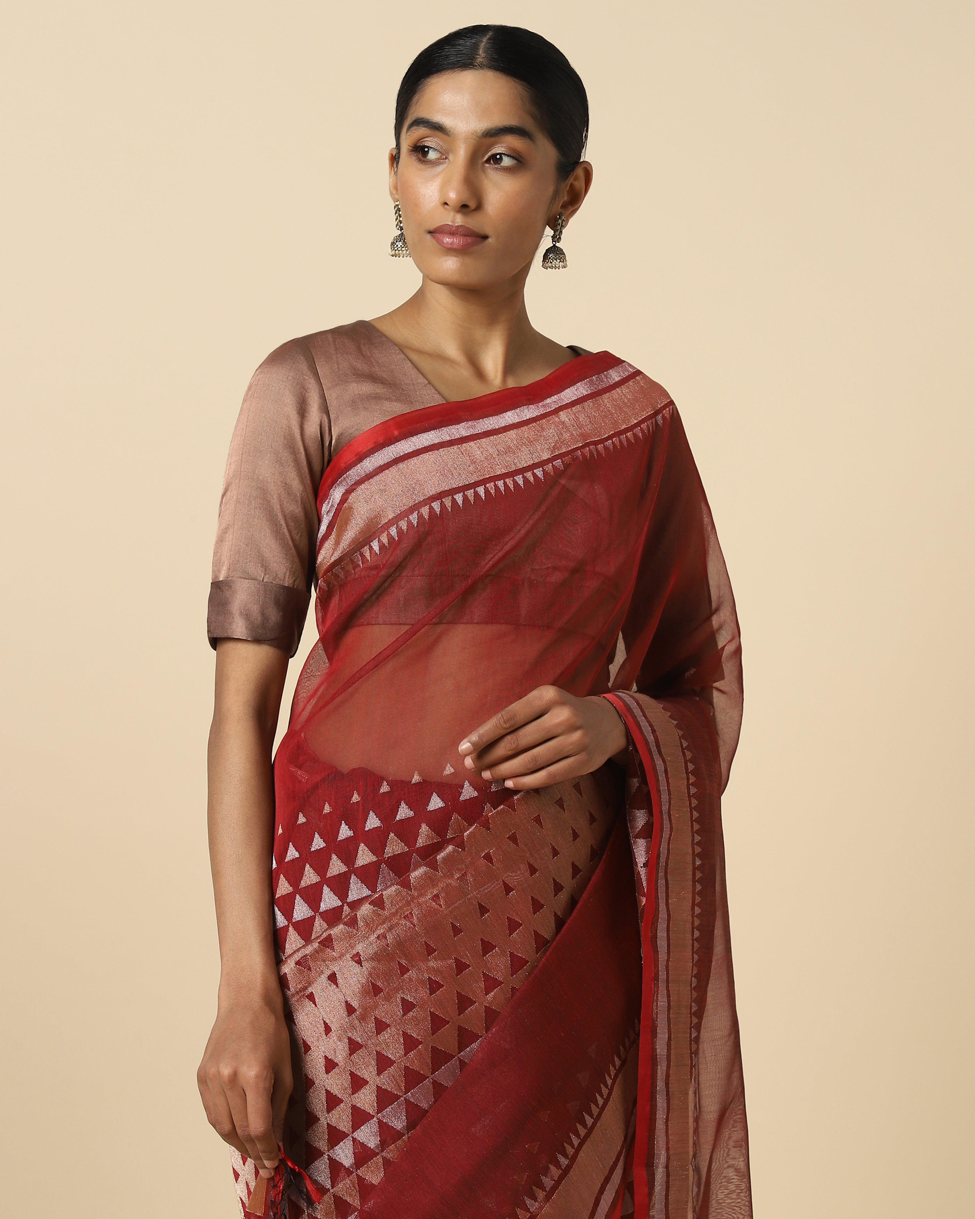 Kamda Banarasi Jamdani Silk Cotton Saree