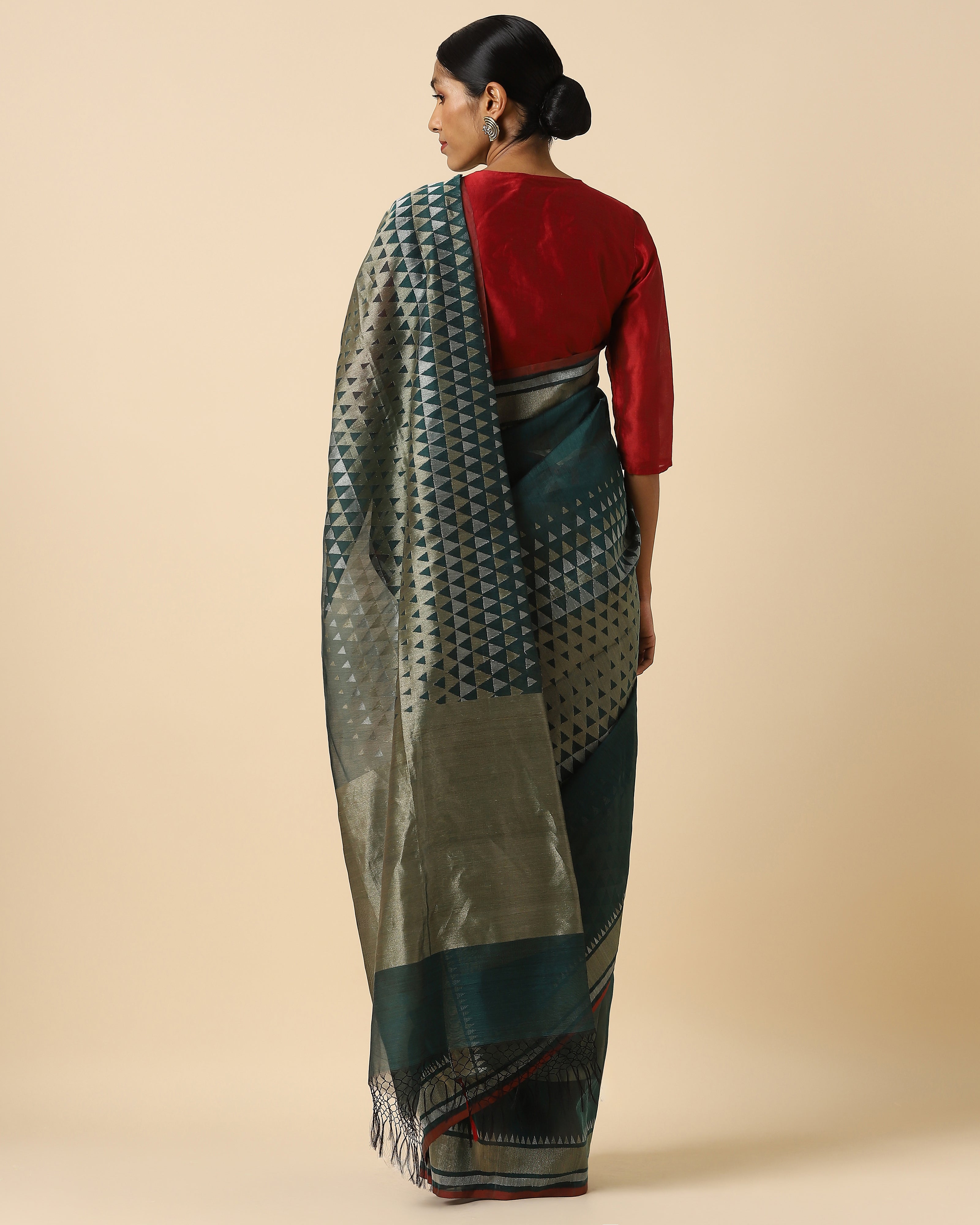 Kamda Banarasi Jamdani Silk Cotton Saree