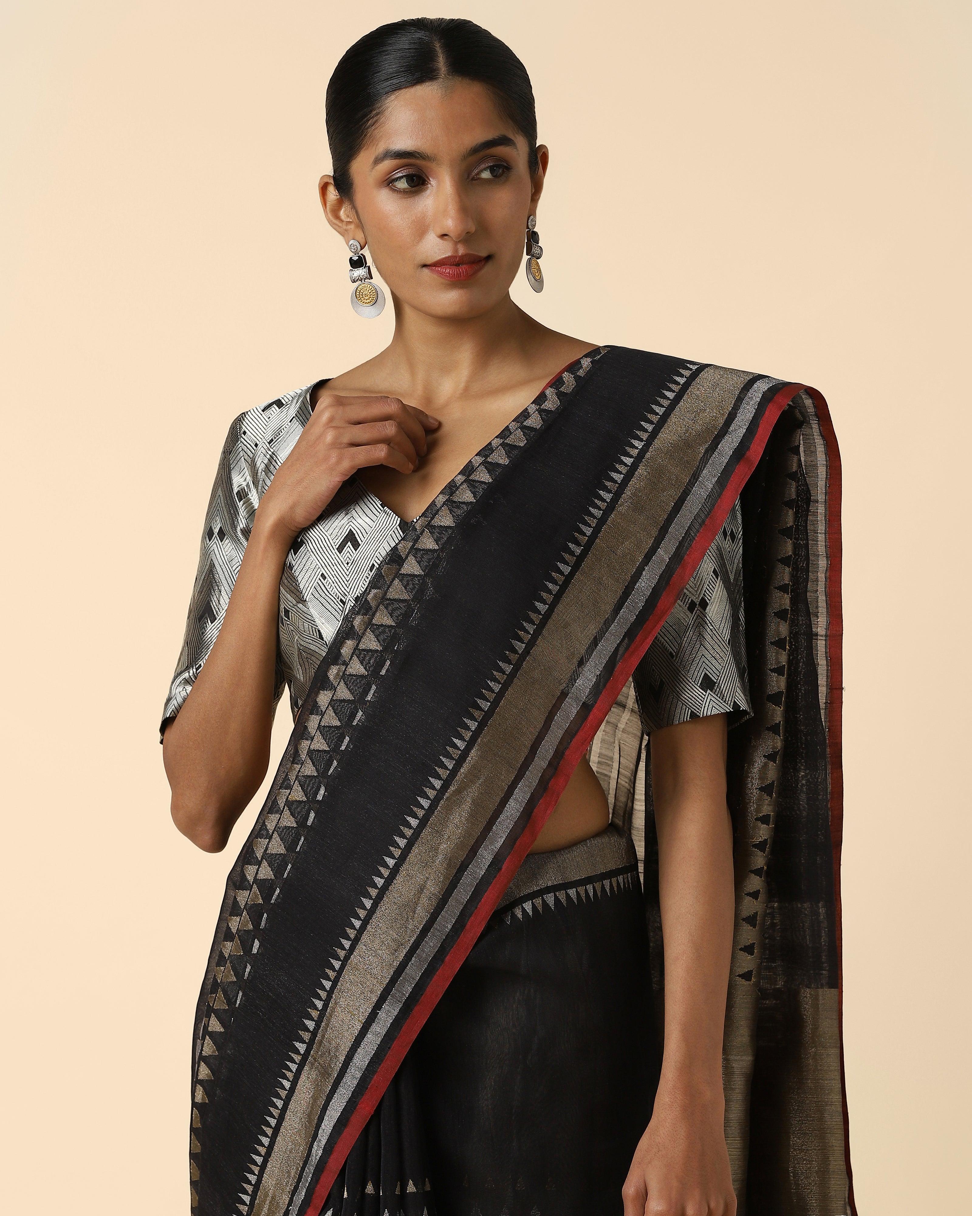 Kamda Banarasi Jamdani Silk Cotton Saree