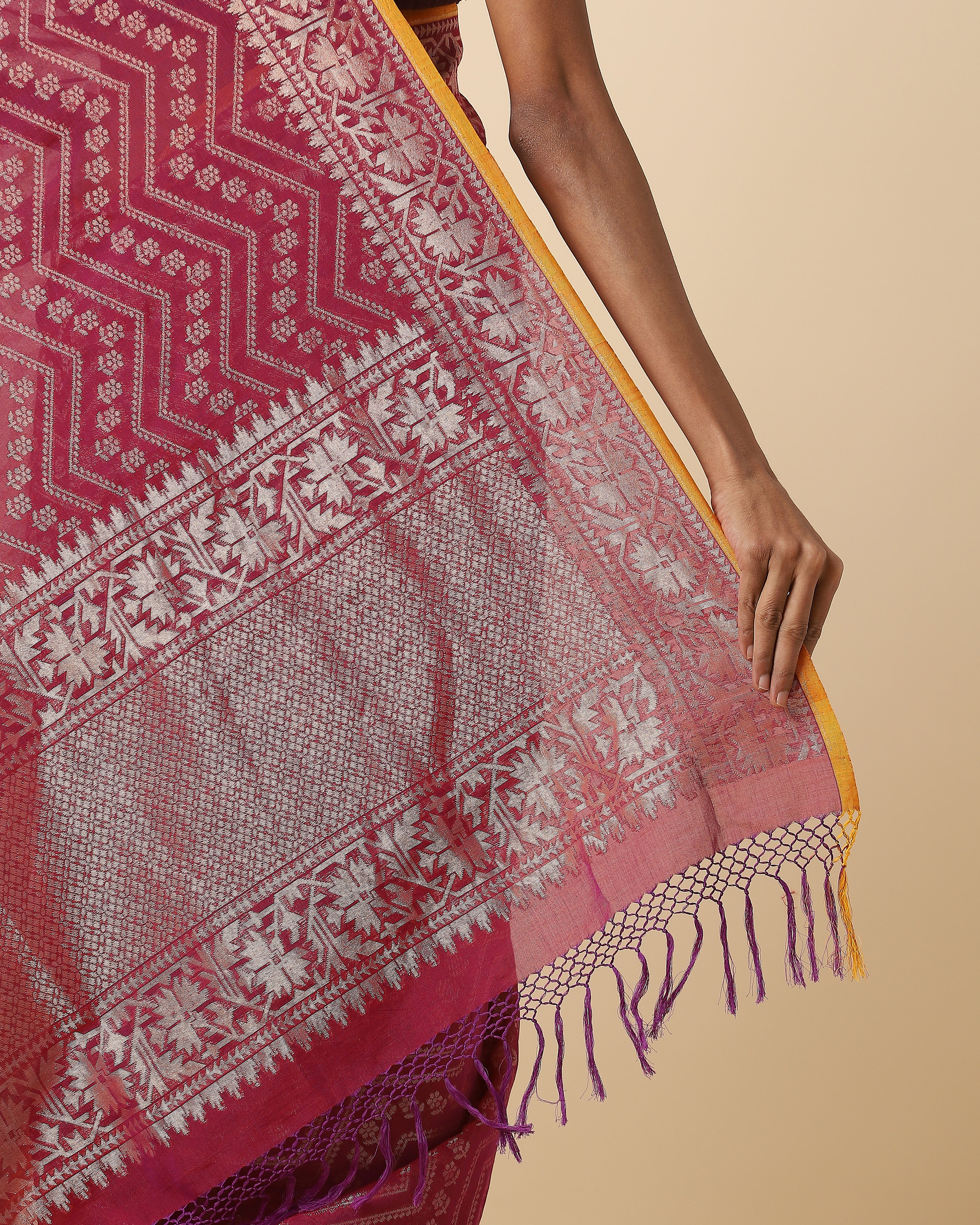 Bina Banarasi Cutwork Cotton Saree