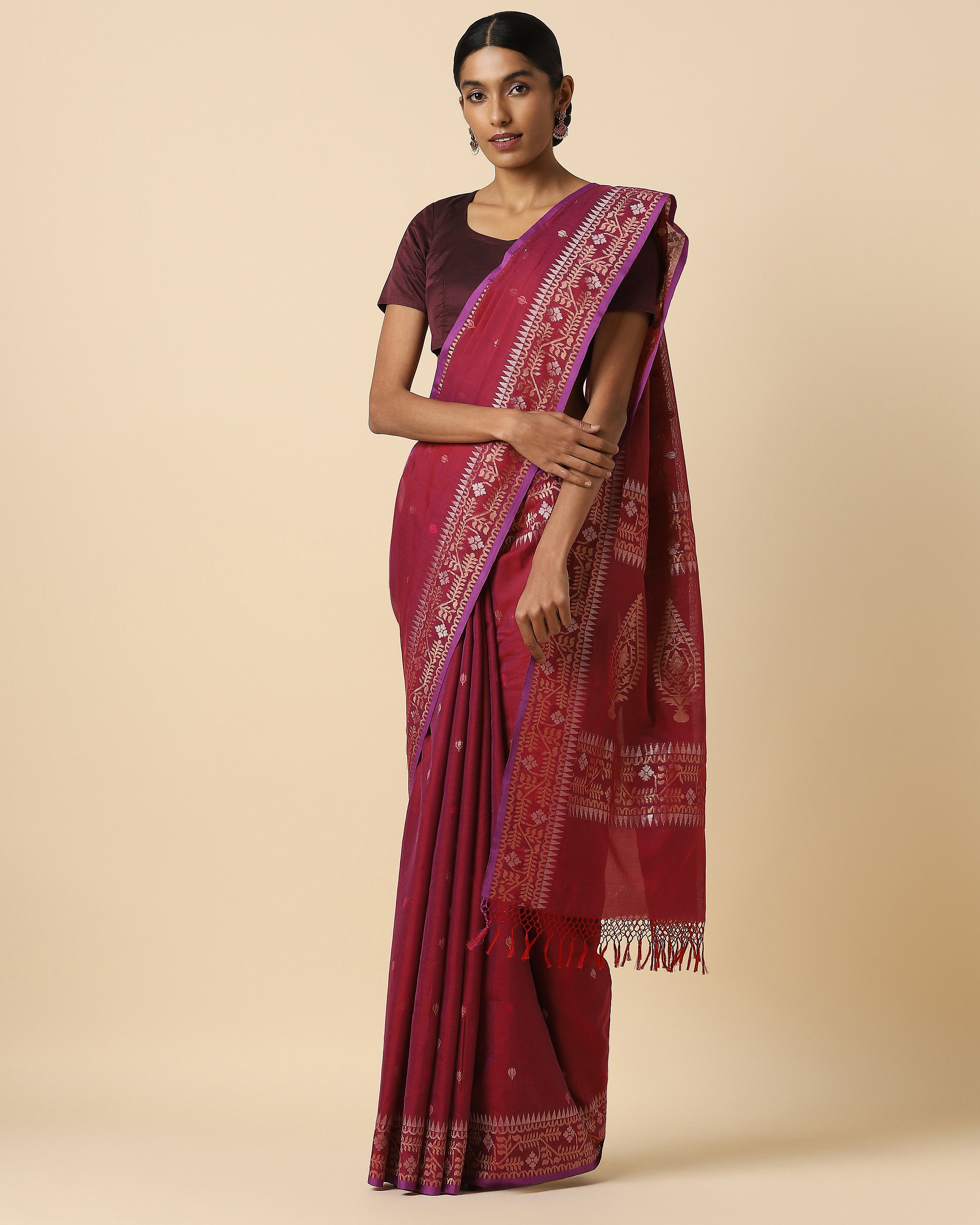 Shreenika Banarasi Kadwa Cotton Saree