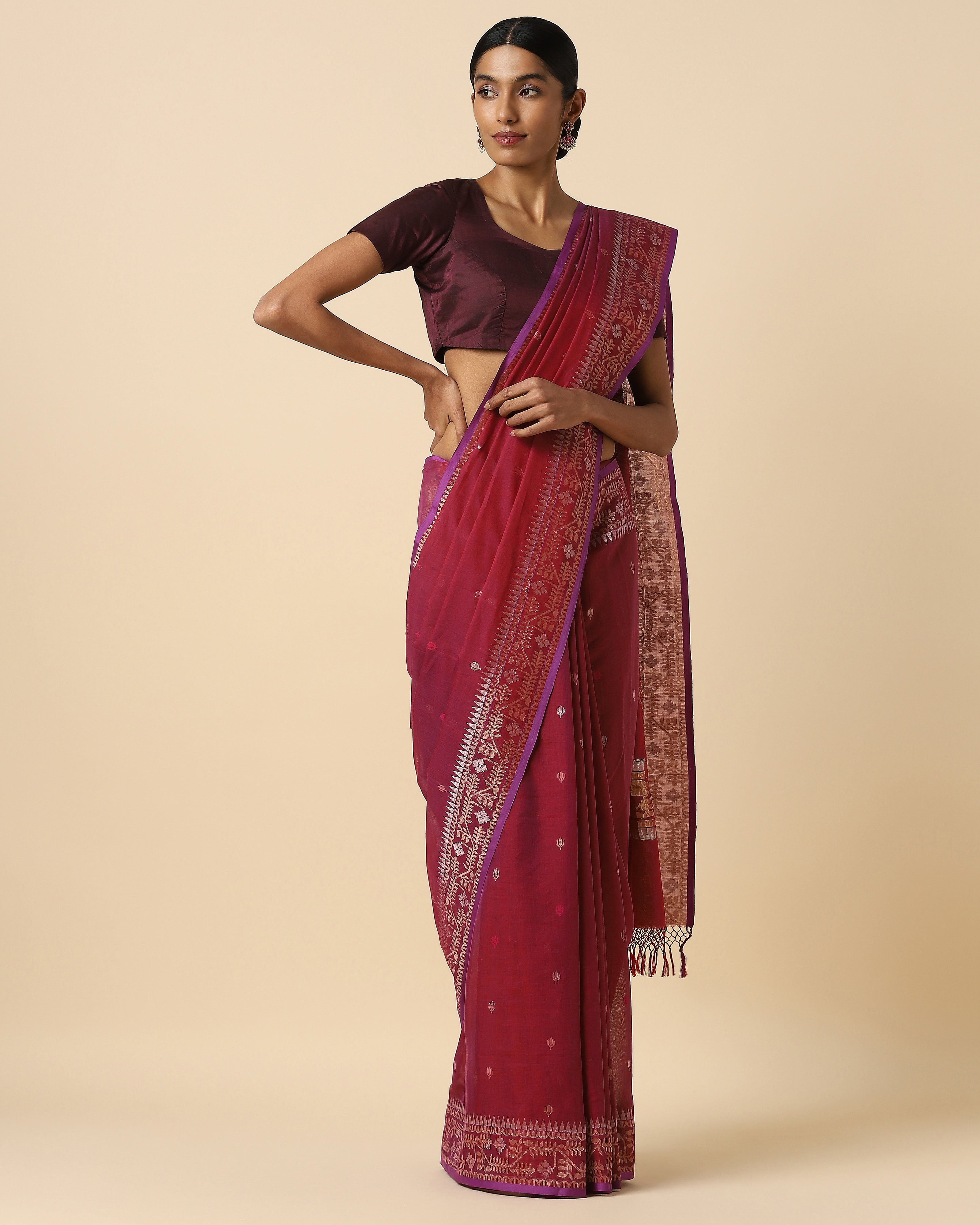 Shreenika Banarasi Kadwa Cotton Saree