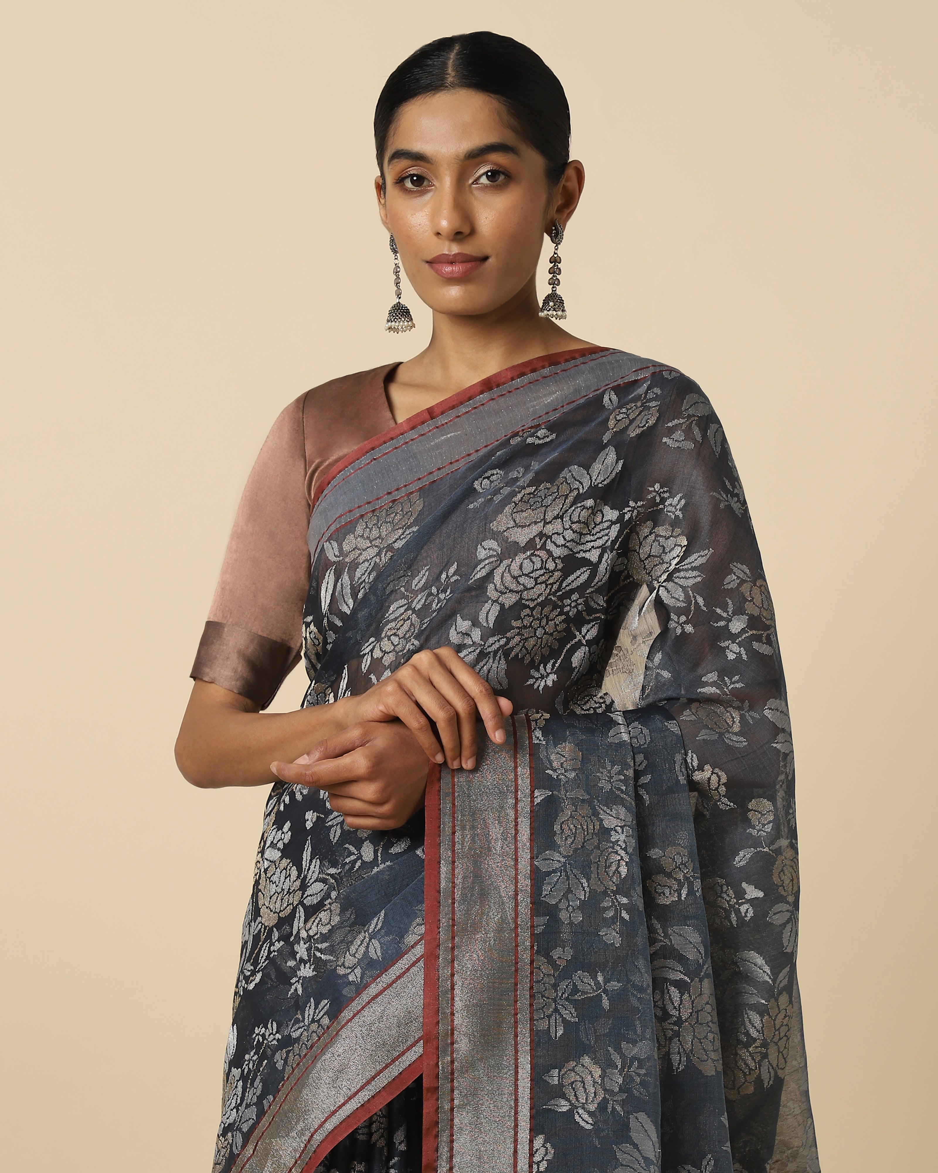 Oeshi Banarasi Jamdani Silk Cotton Saree