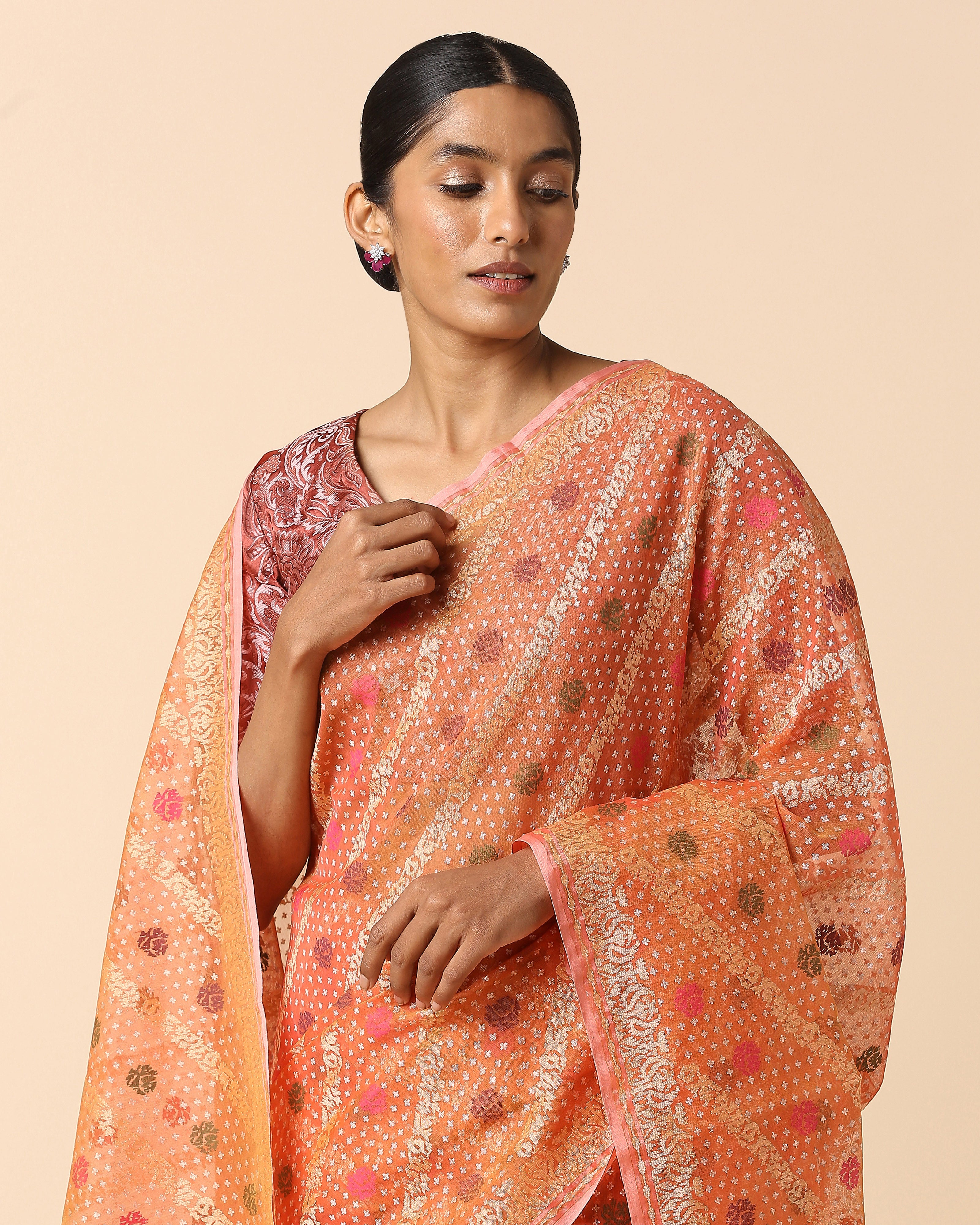 Divya Banarasi Jamdani Silk Cotton Saree