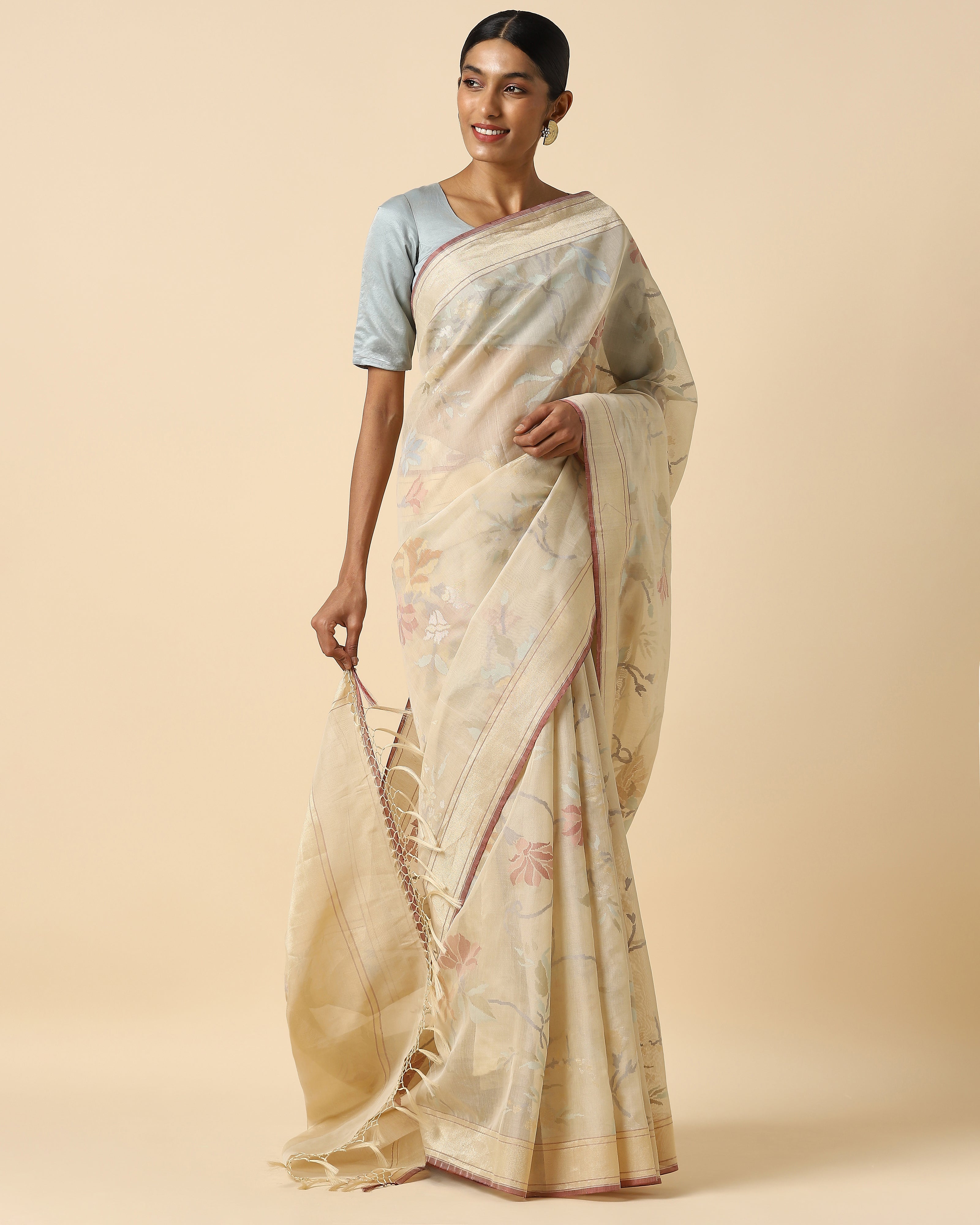 Kahini Banarasi Jamdani Silk Cotton Saree
