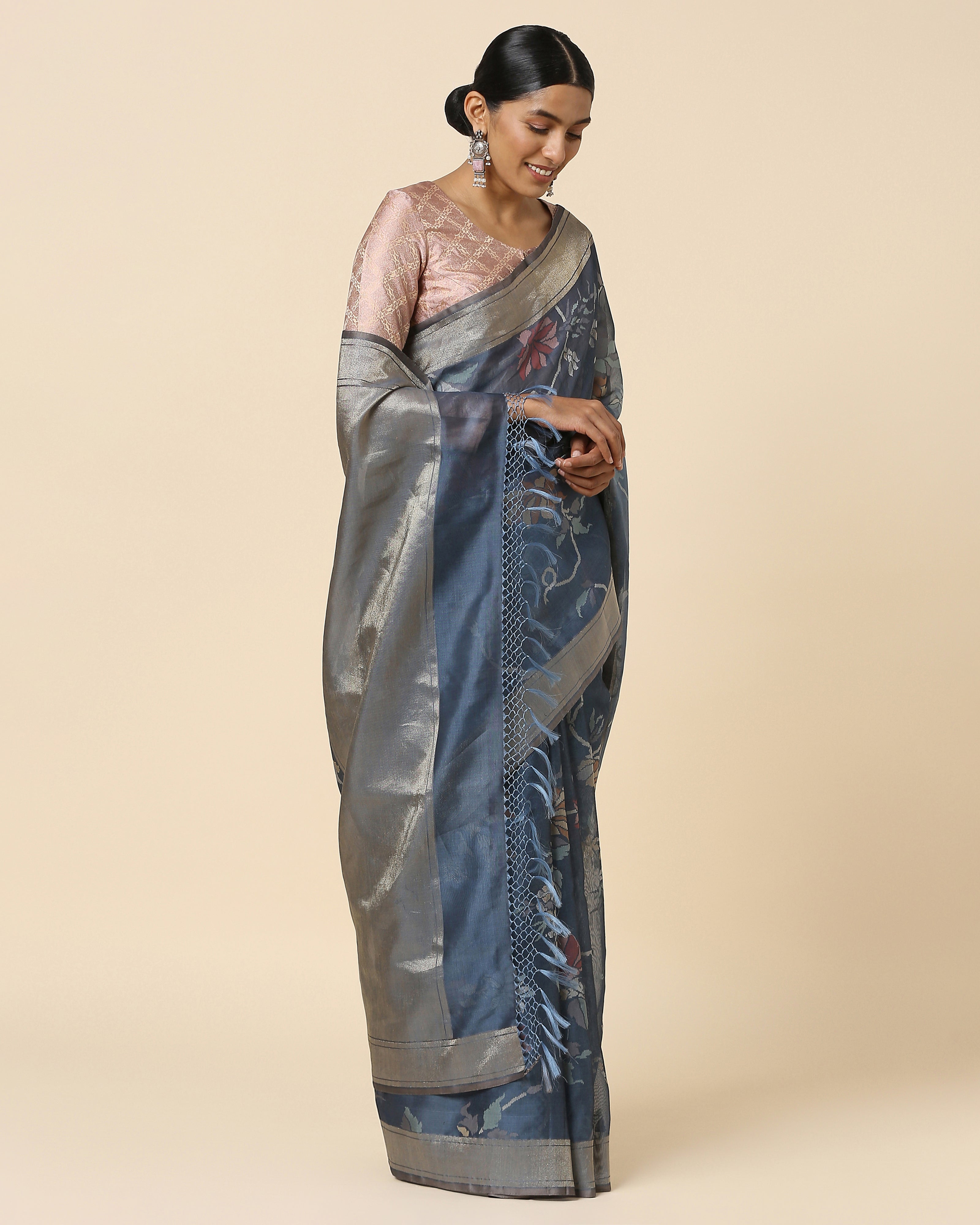 Kahini Banarasi Jamdani Silk Cotton Saree