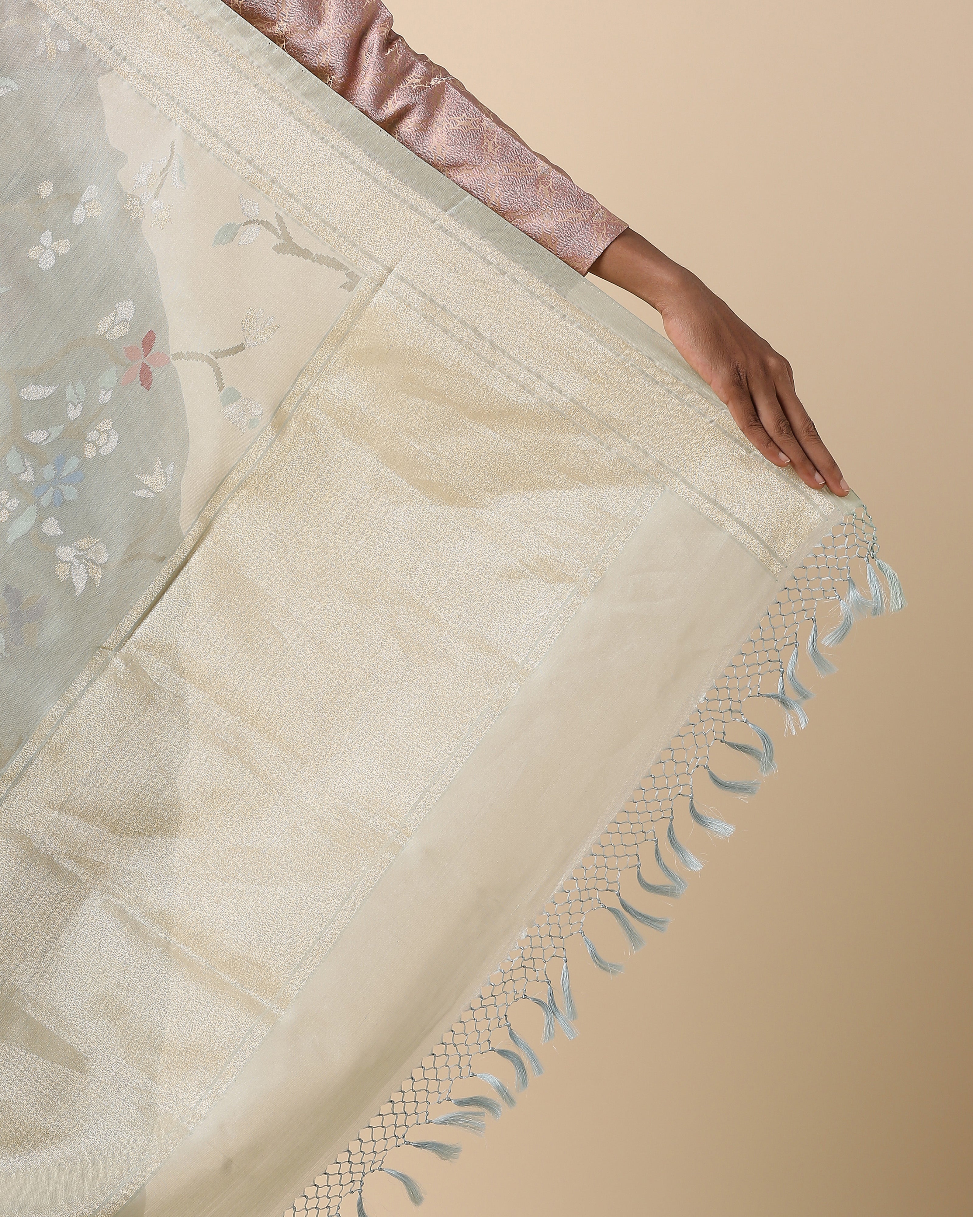 Madhul Banarasi Jamdani Silk Cotton Saree