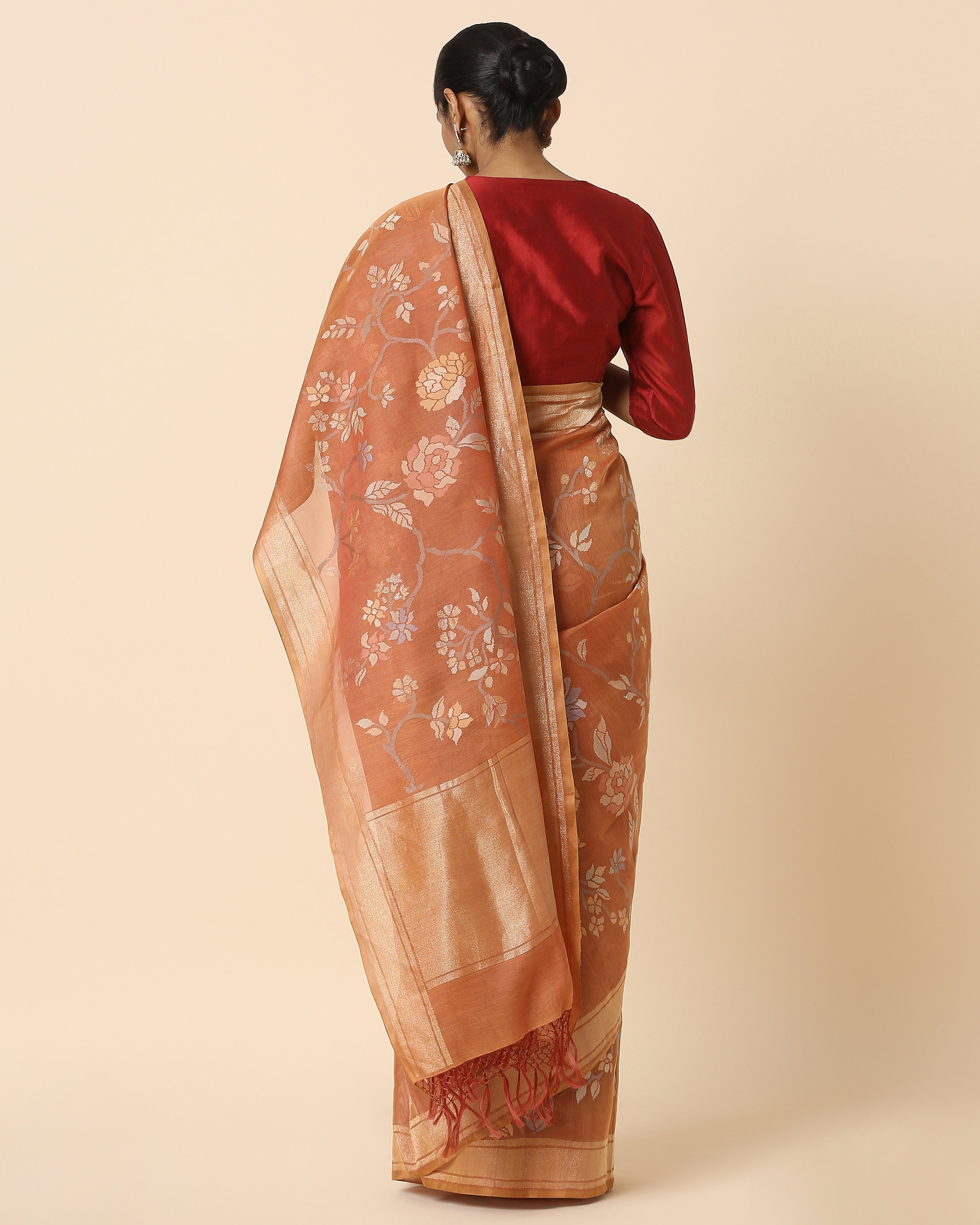 Madhul Banarasi Jamdani Silk Cotton Saree