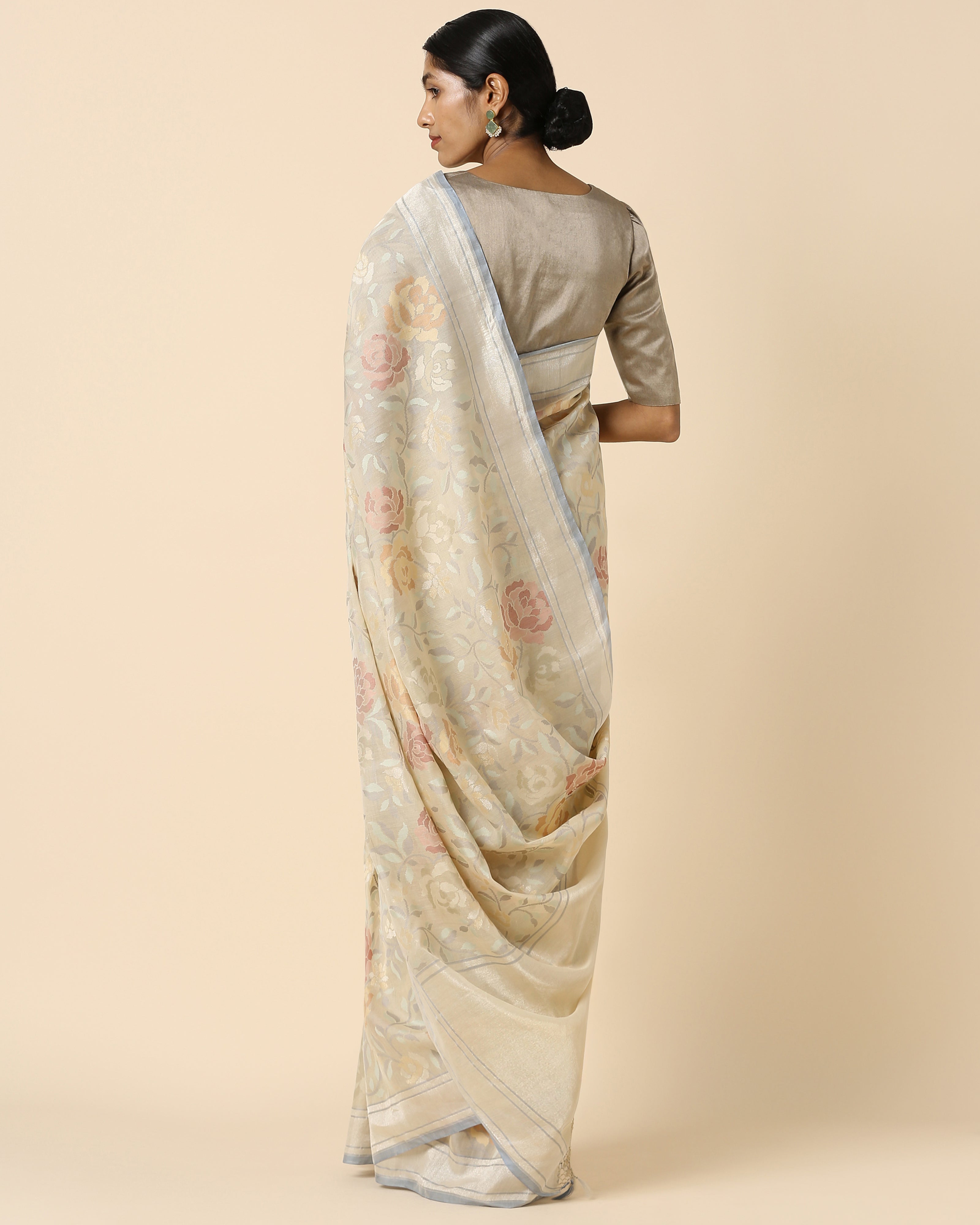 Kakali Banarasi Jamdani Silk Cotton Saree