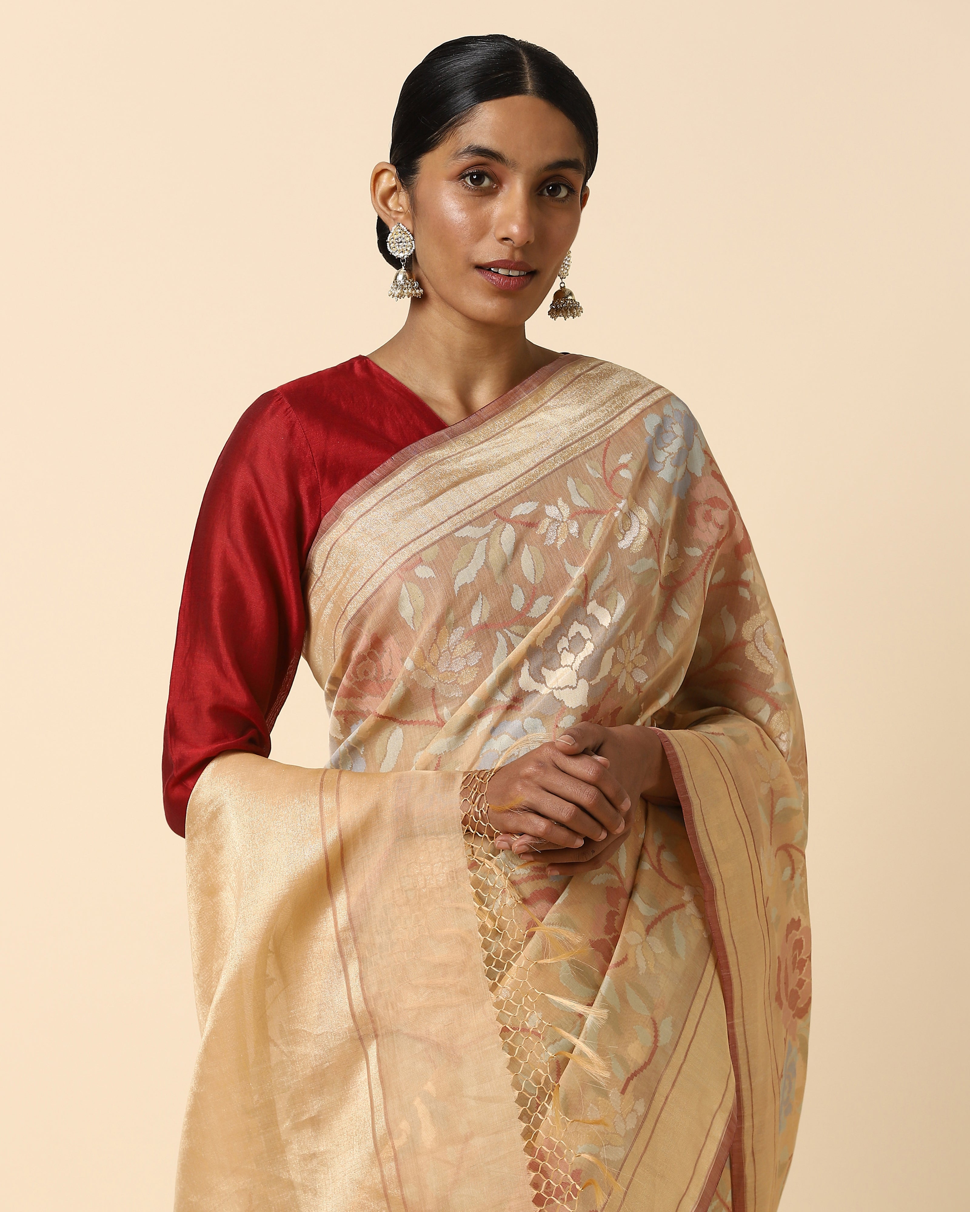 Kakali Banarasi Jamdani Silk Cotton Saree