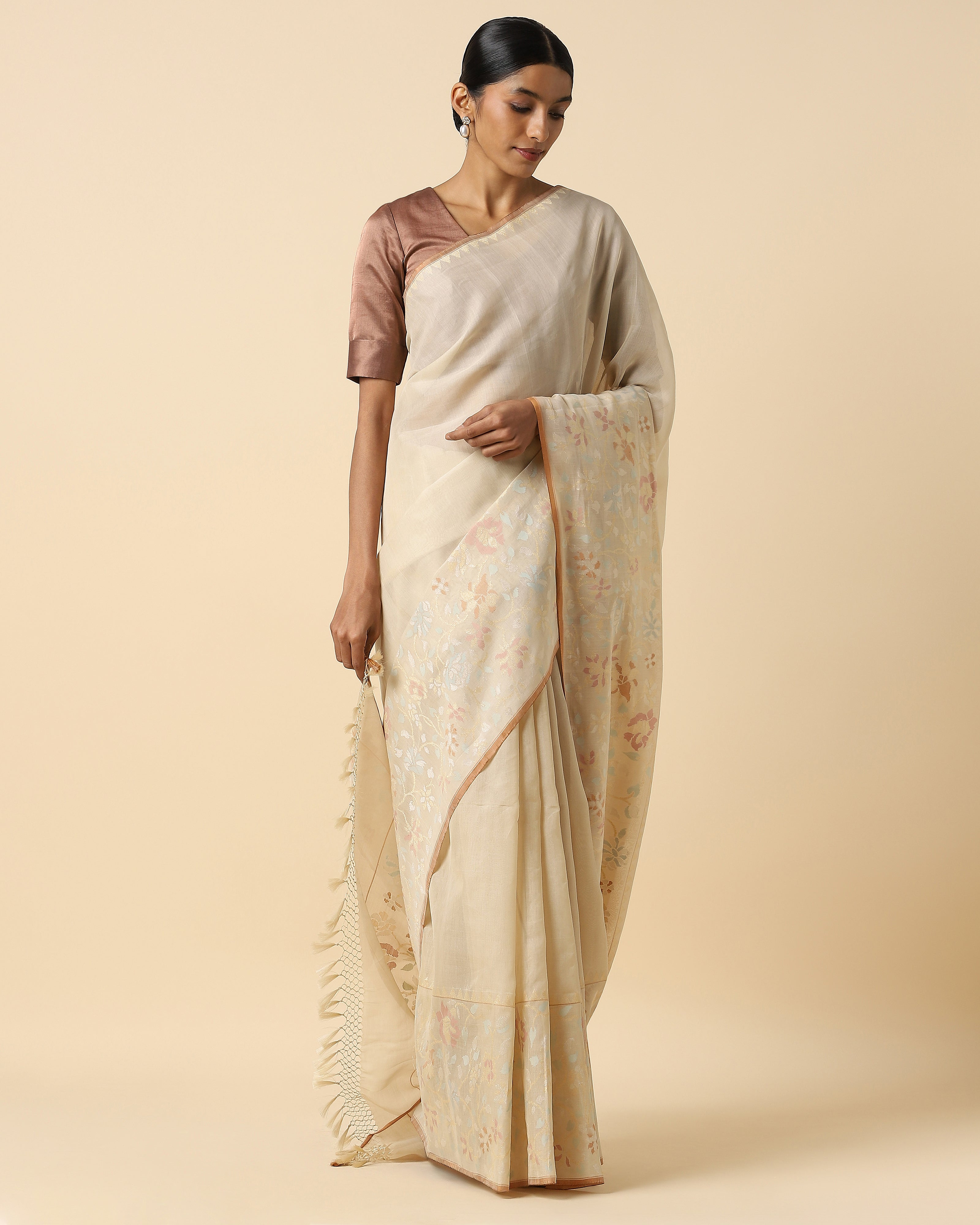 Ekadhana Banarasi Jamdani Silk Cotton Saree