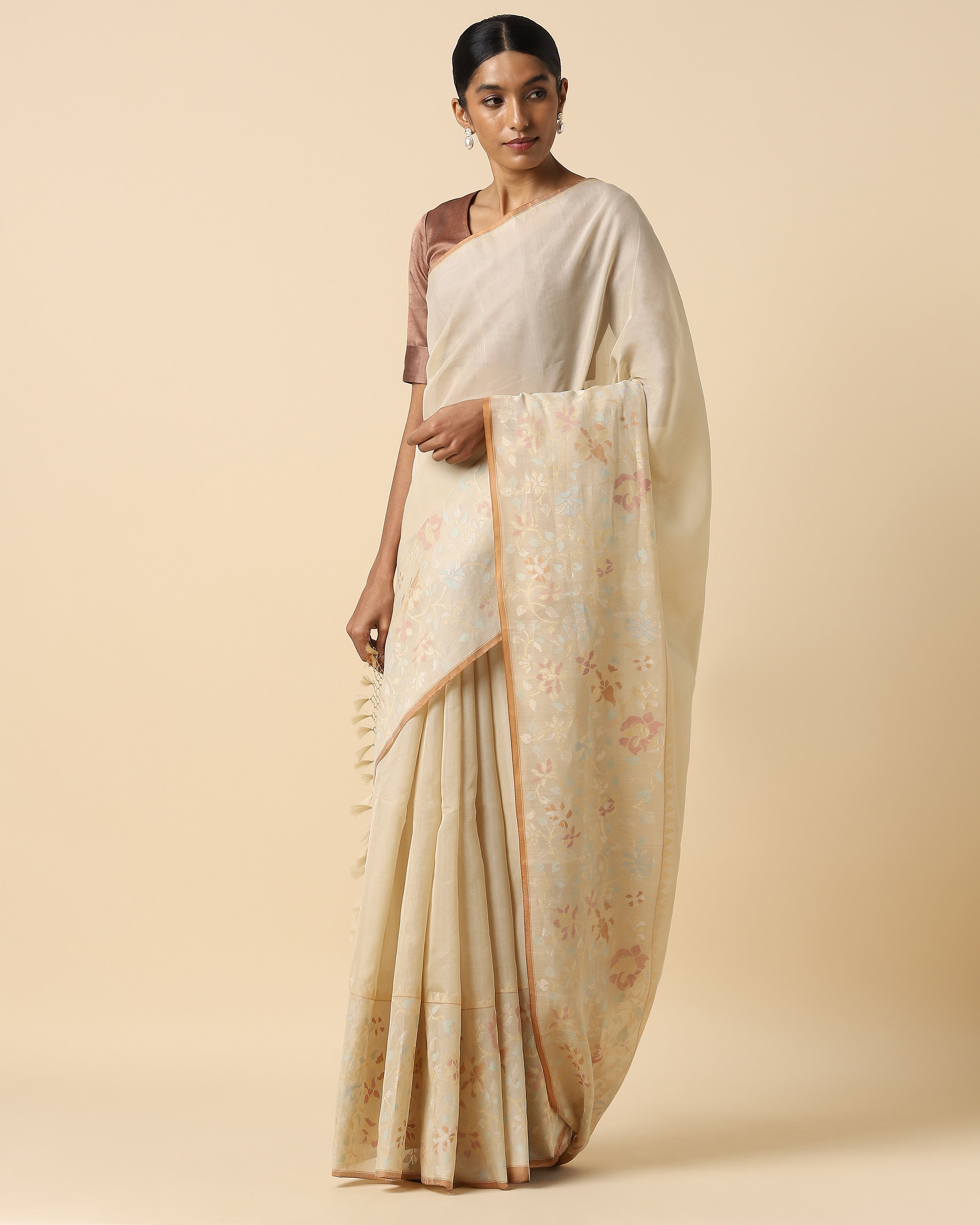 Ekadhana Banarasi Jamdani Silk Cotton Saree