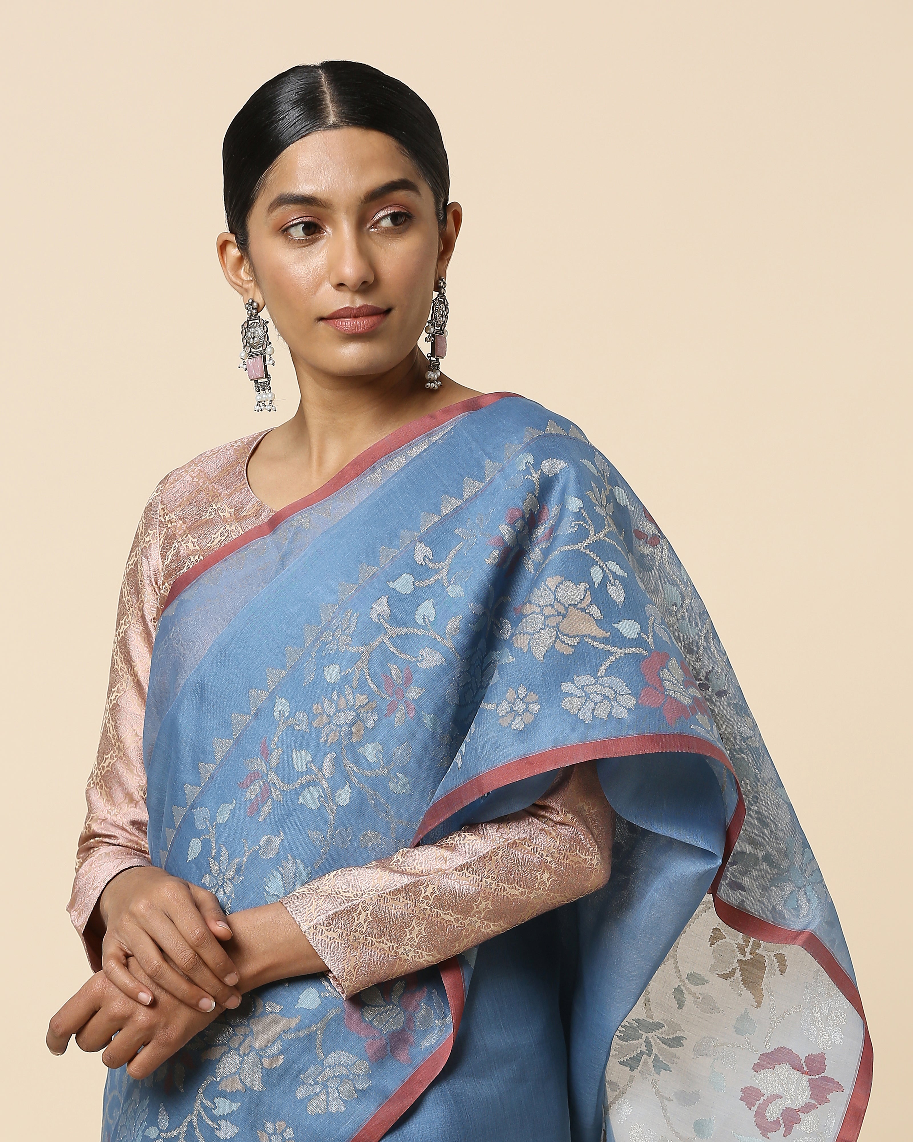 Ekadhana Banarasi Jamdani Silk Cotton Saree