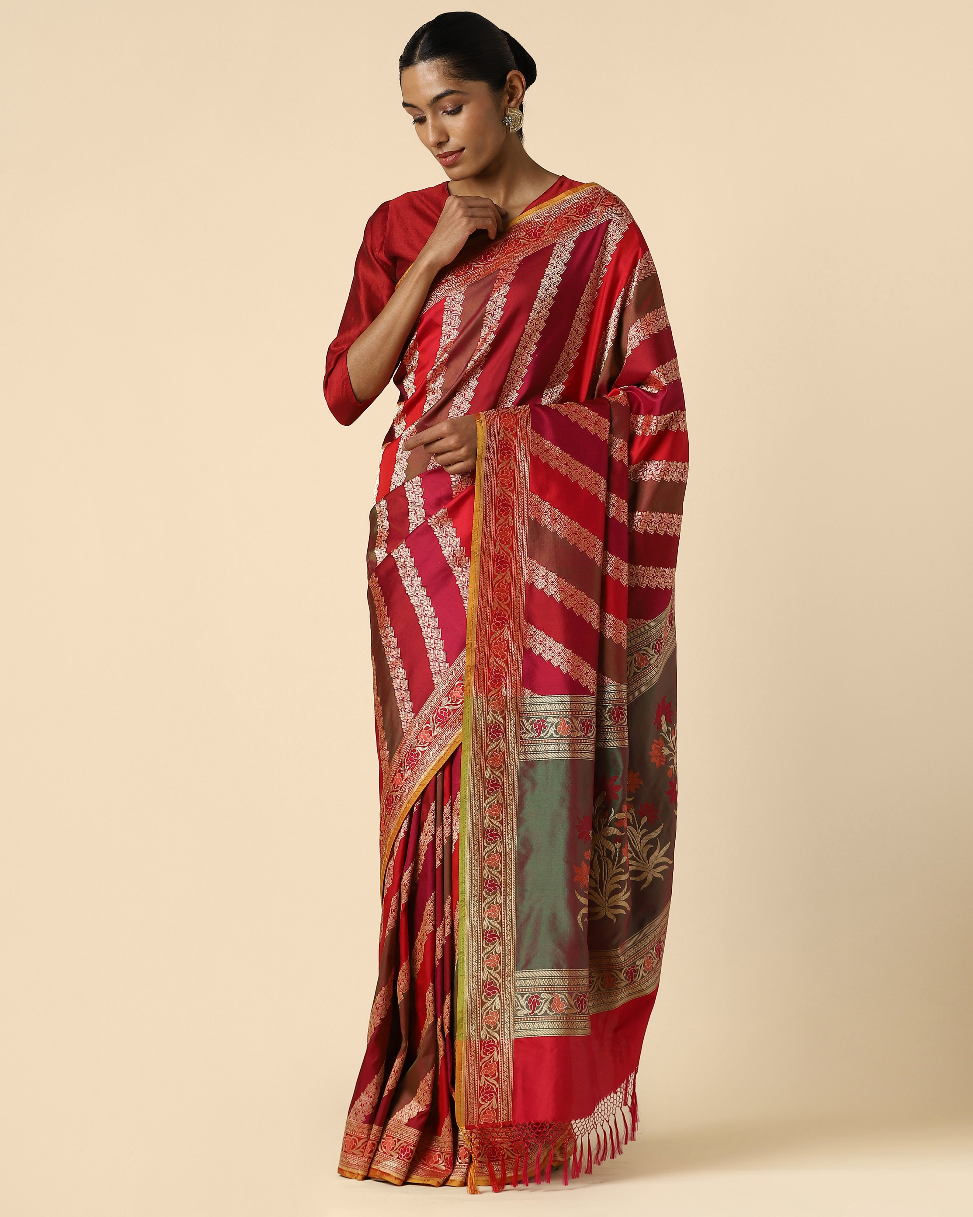 Vivaan Banarasi Kadwa Silk Saree