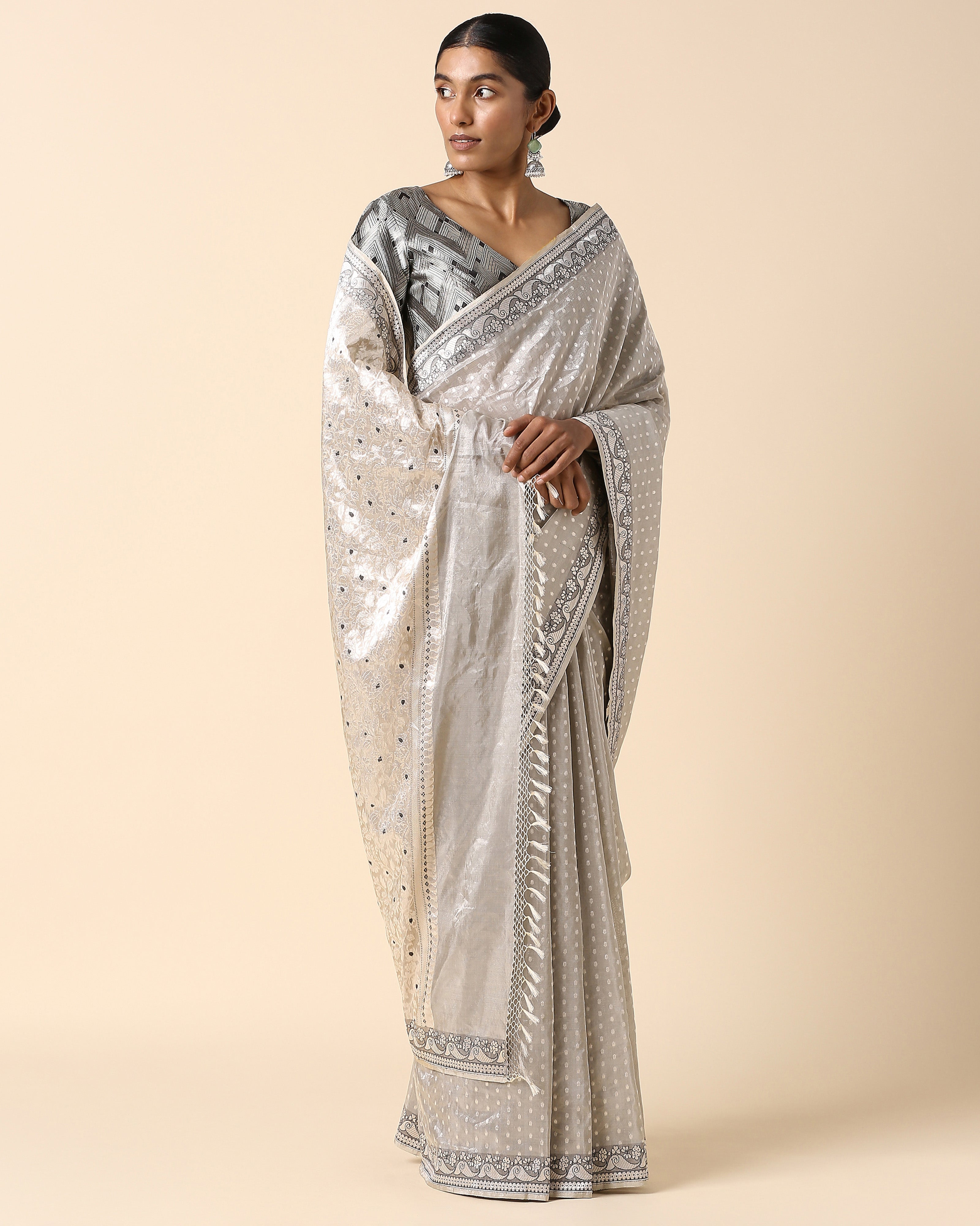 Gaman Banarasi Cutwork Silk Saree