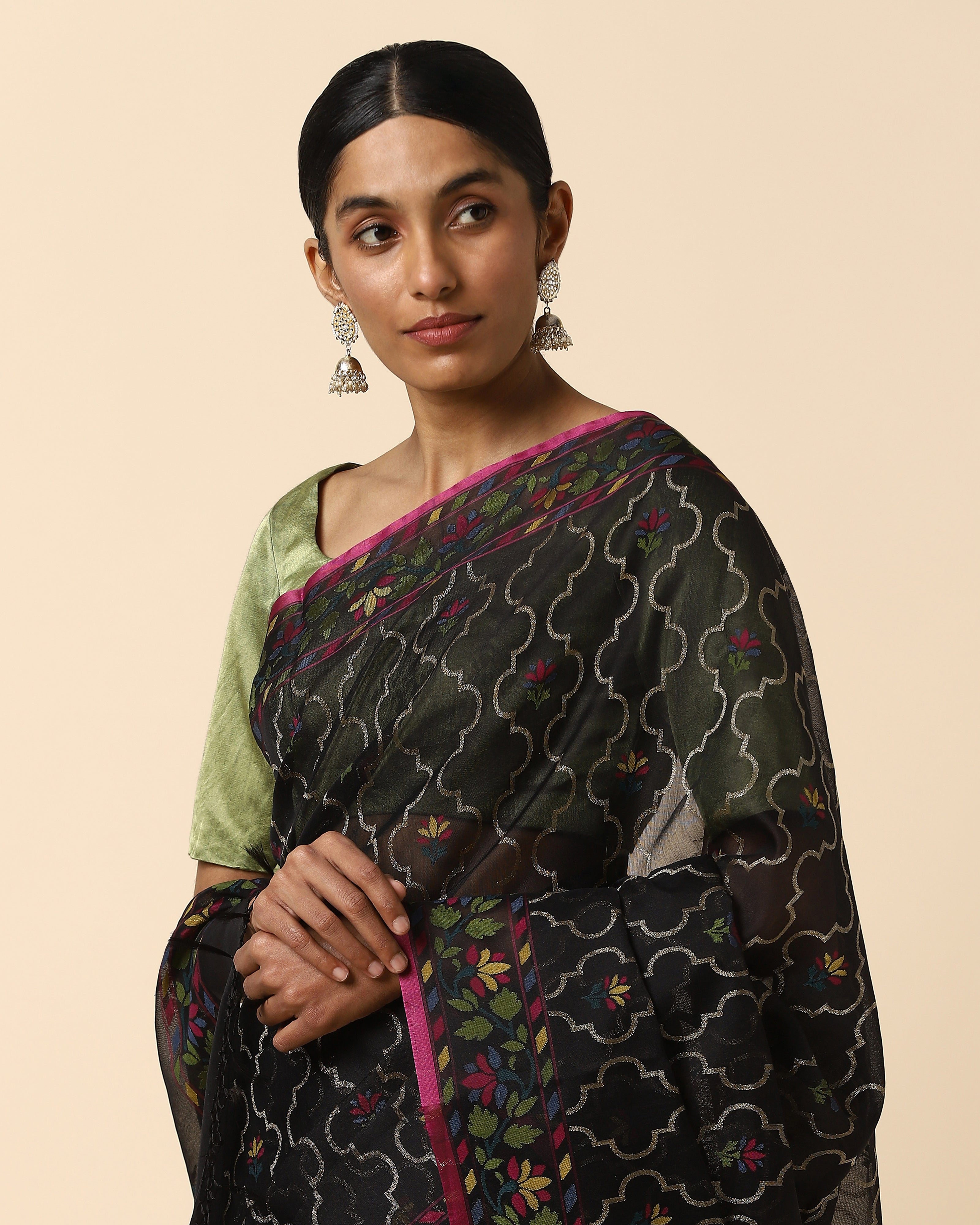 Afsa Banarasi Jamdani Silk Cotton Saree