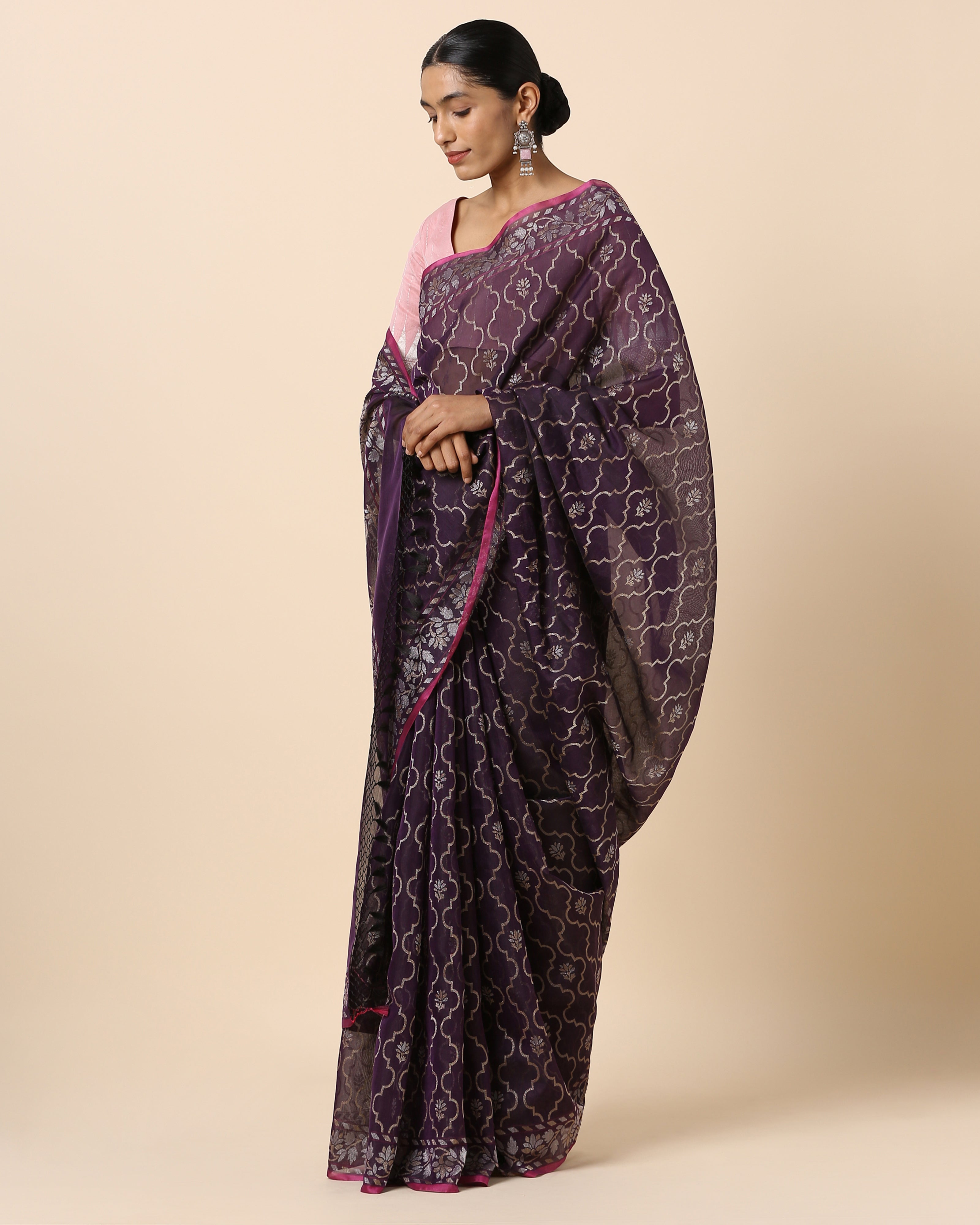 Afsa Banarasi Jamdani Silk Cotton Saree