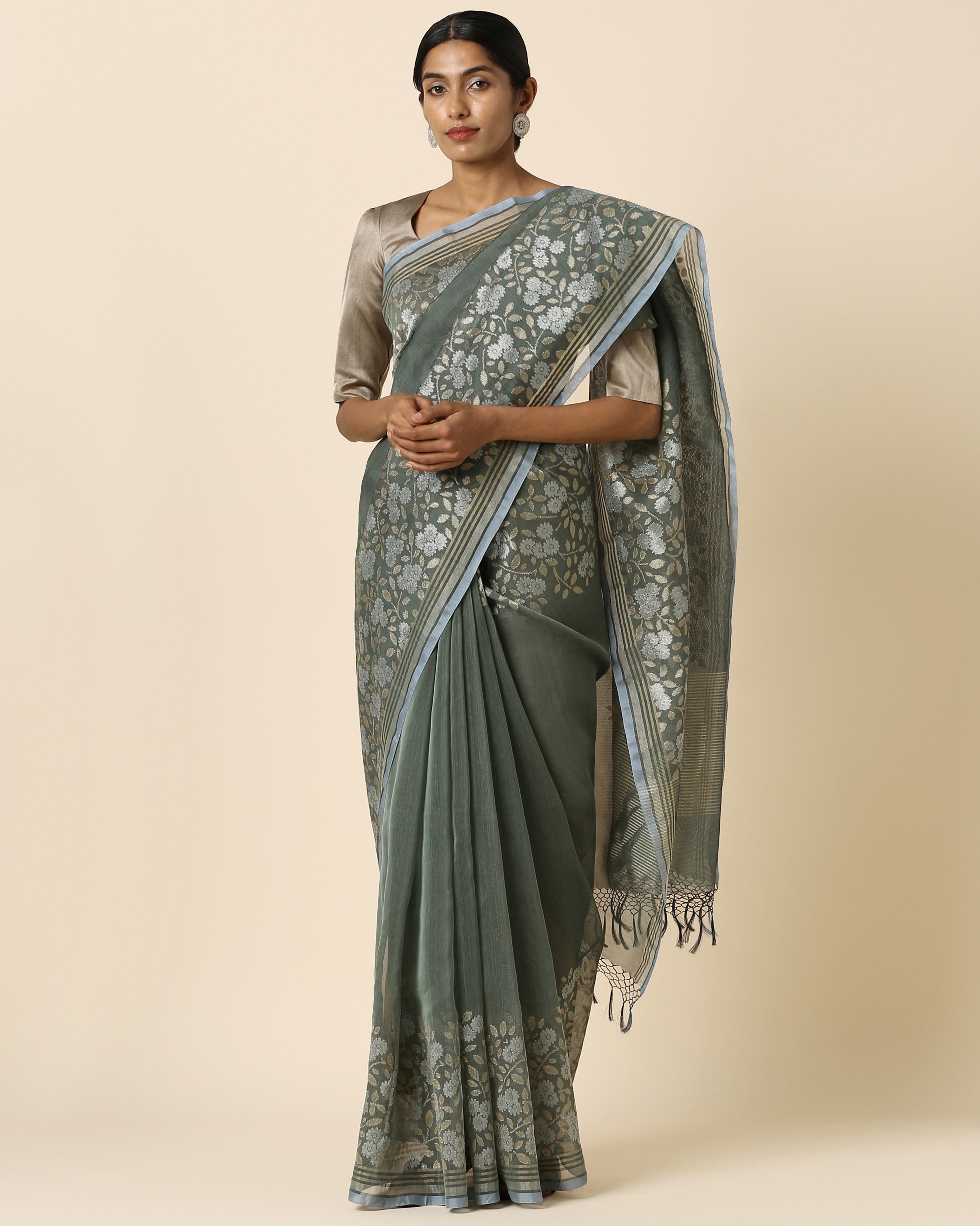 Nipuni Banarasi Jamdani Silk Cotton Saree