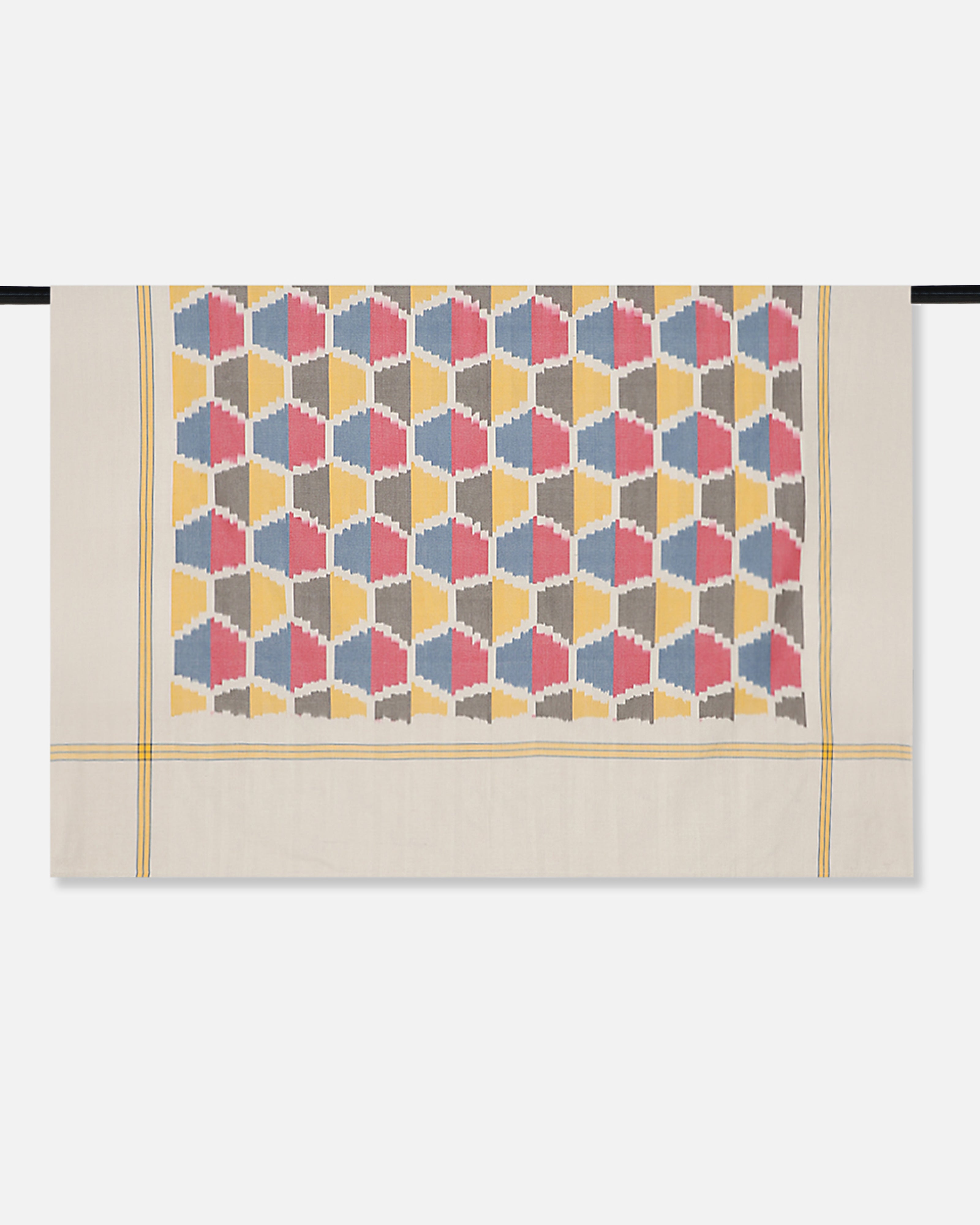 Giada Pochampally Warp Ikat Cotton Double Bed Cover