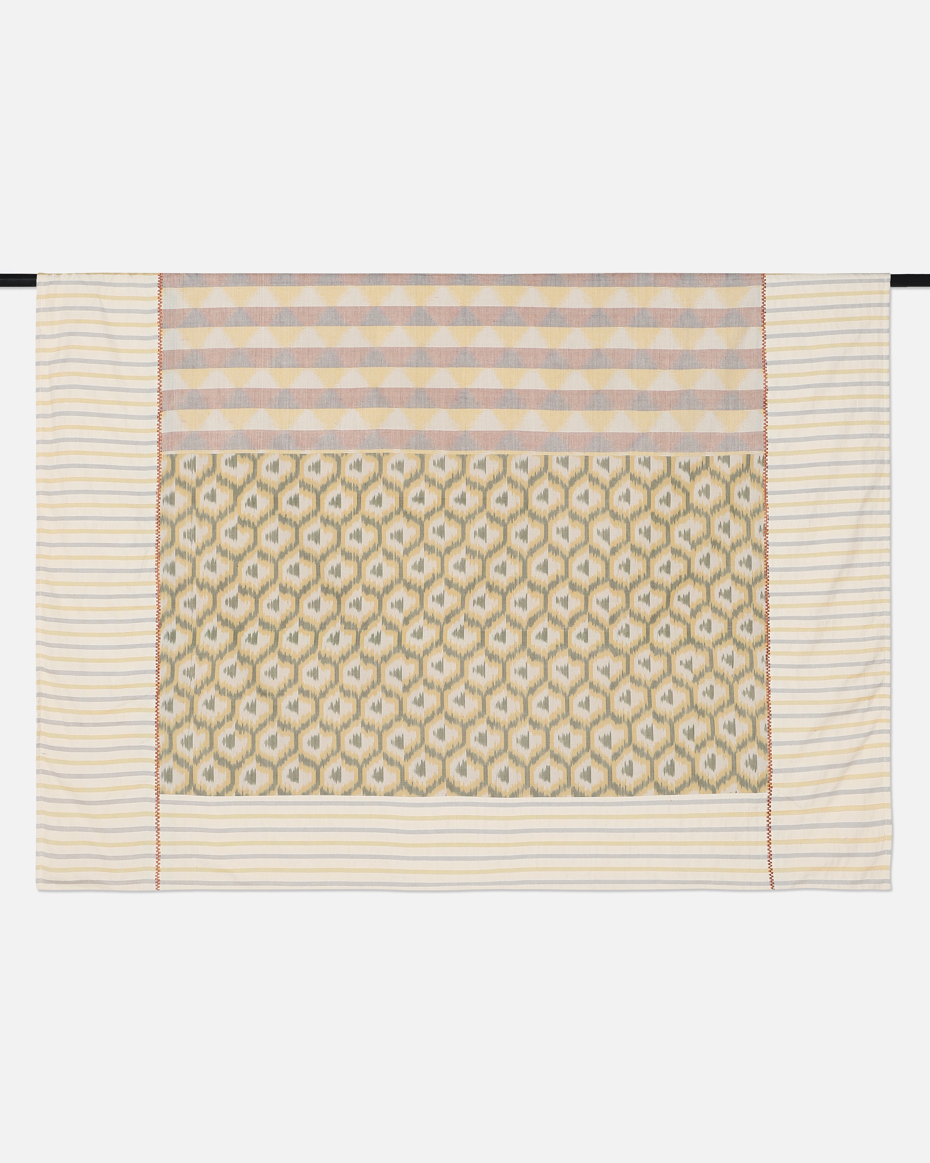 Electra Pochampally Warp Ikat Cotton Single Bed Cover