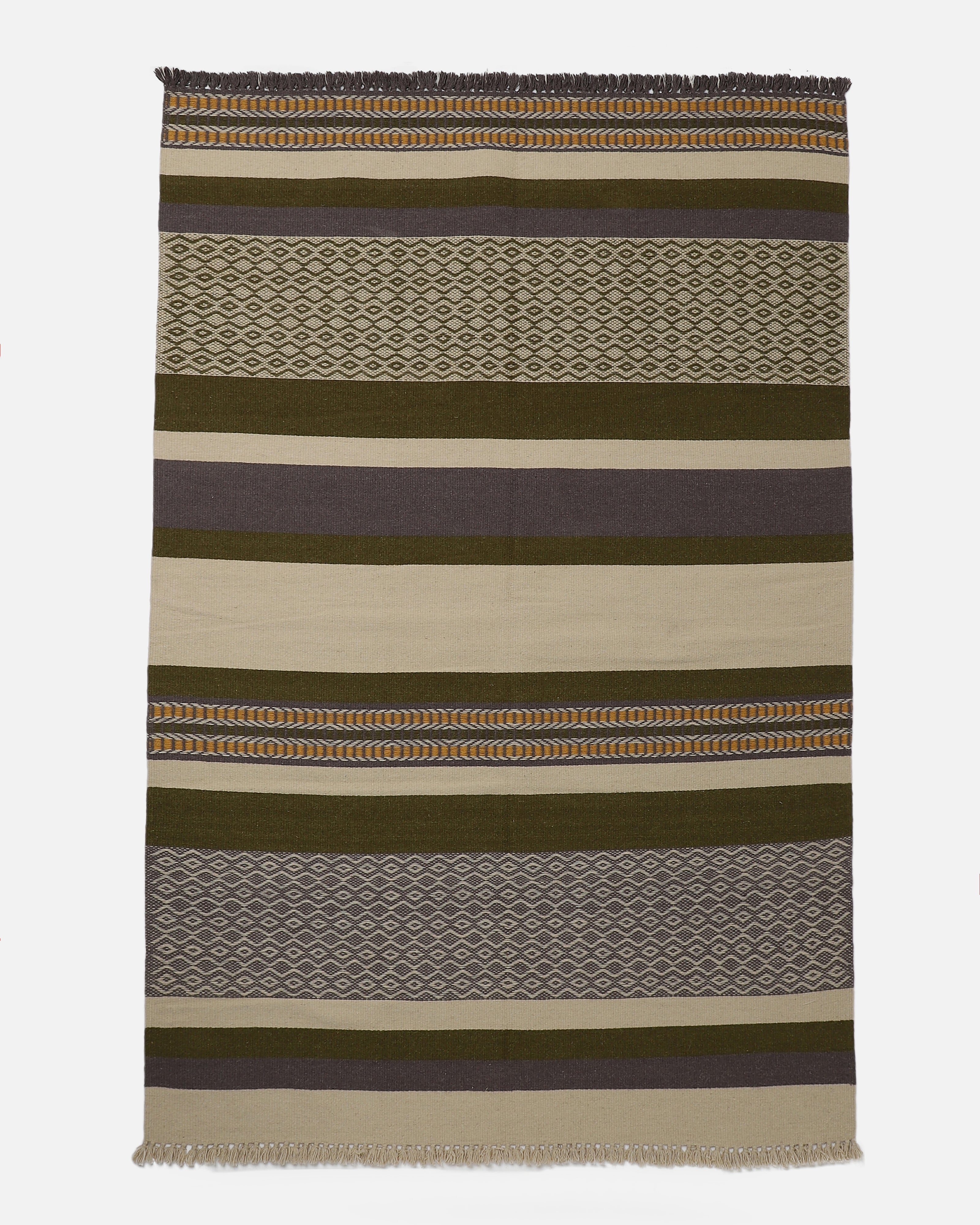 Abriana Bhujodi Extra Weft Cotton Wool Rug