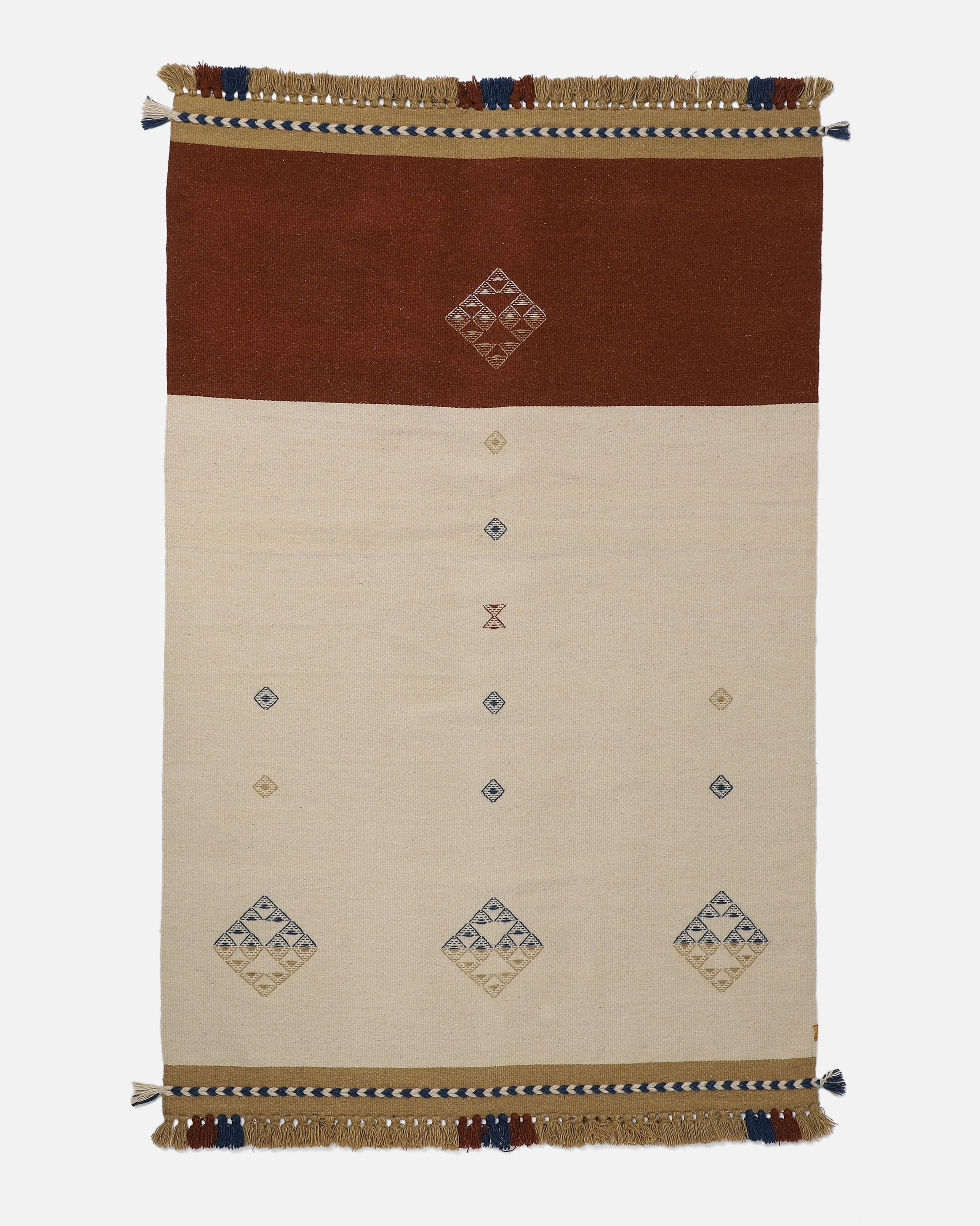 Motto Bhujodi Extra Weft Cotton Wool Rug